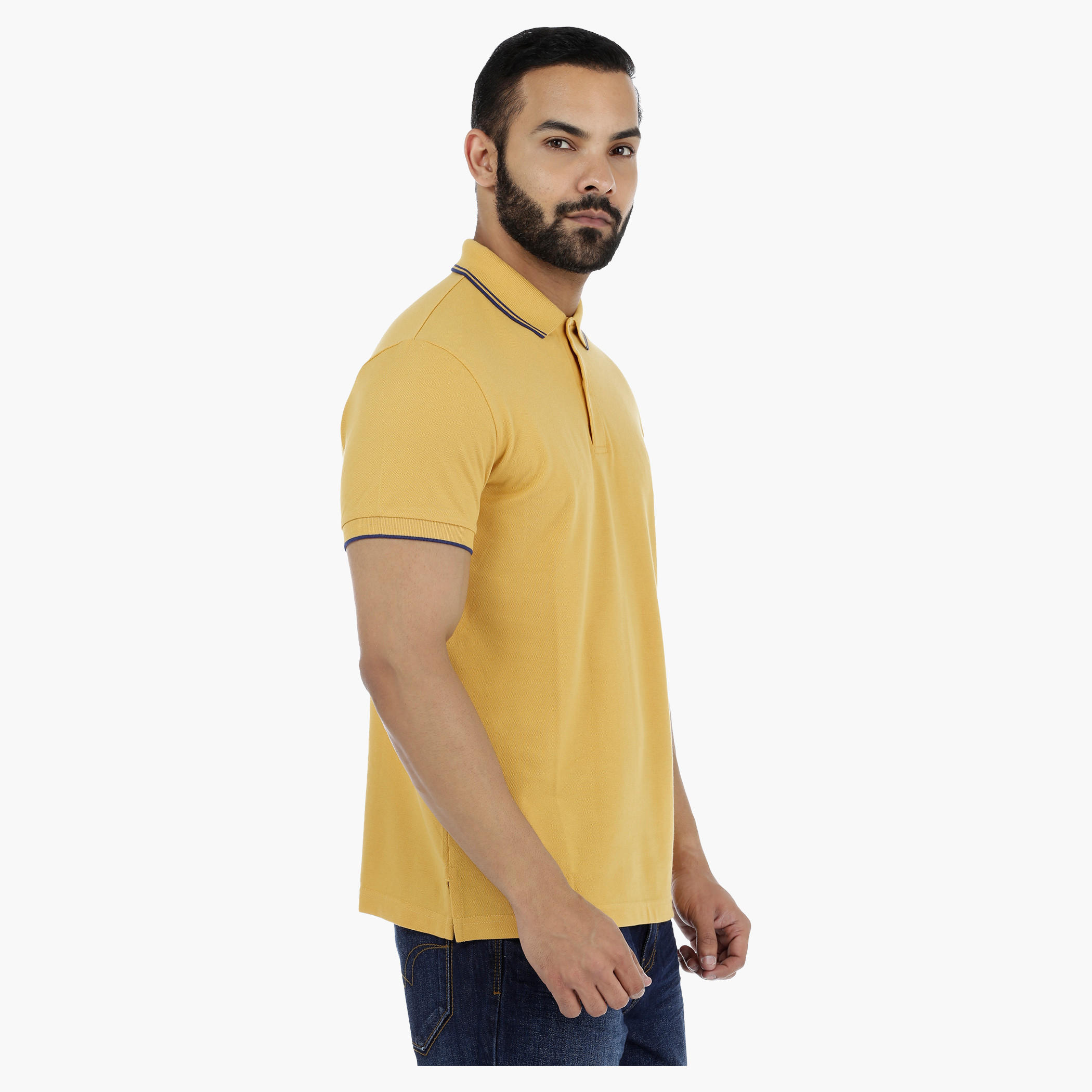 Pique Tipping Polo Neck T-Shirt with Short Sleeves-men-clothing-tshirtsandpolos-polos-image-3