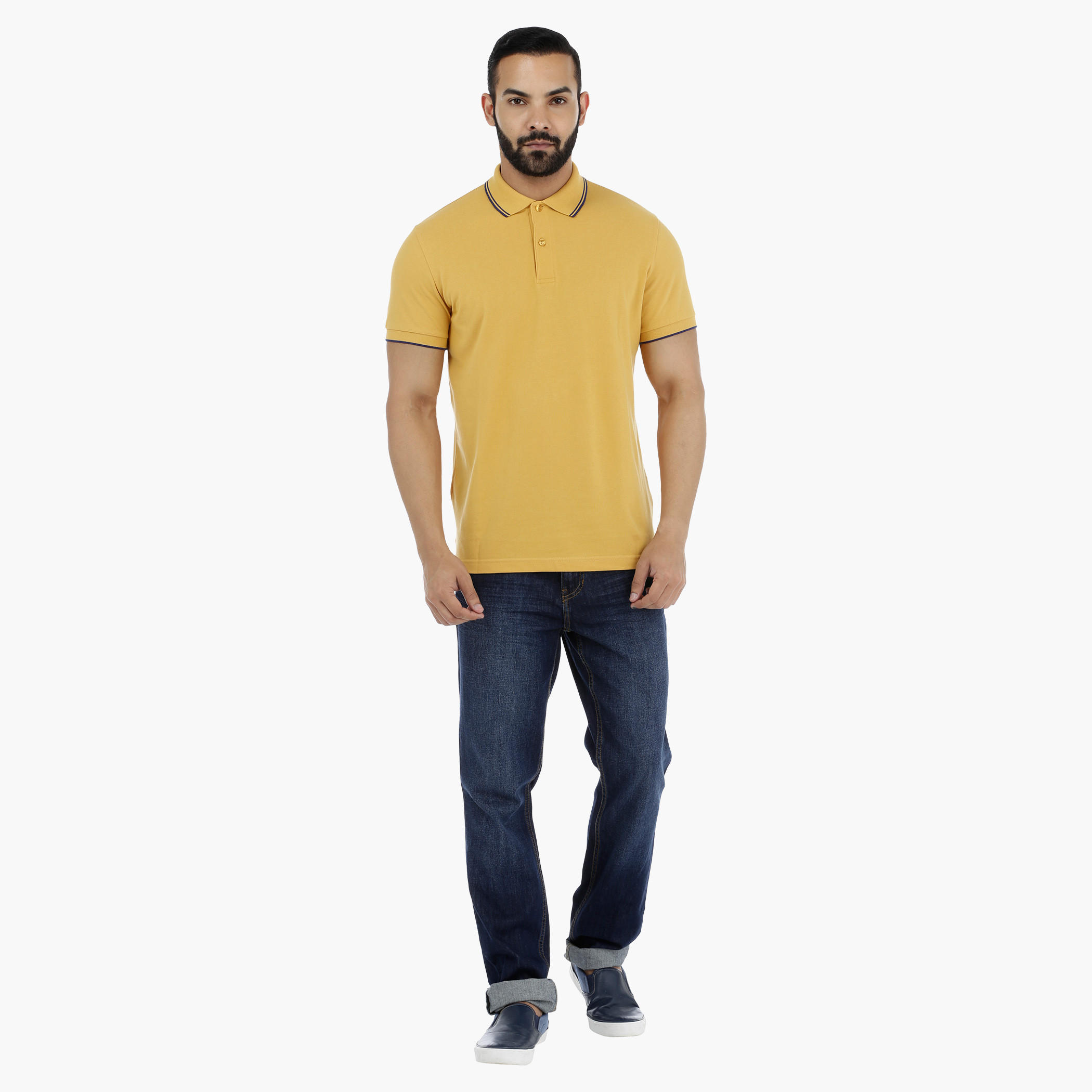 Pique Tipping Polo Neck T-Shirt with Short Sleeves-men-clothing-tshirtsandpolos-polos-image-5