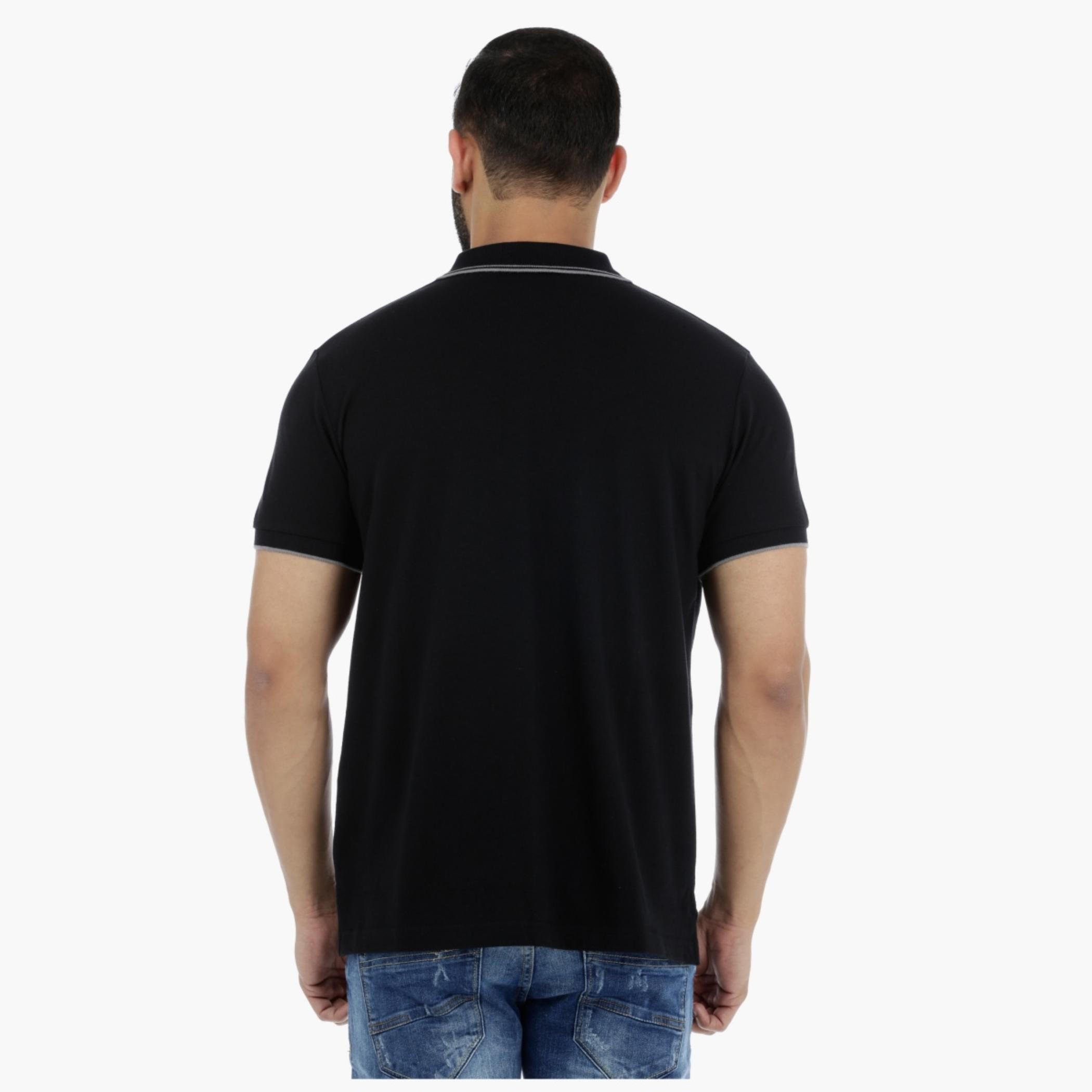 Pique Polo Neck T-Shirt with Short Sleeves-men-clothing-tshirtsandpolos-polos-image-12