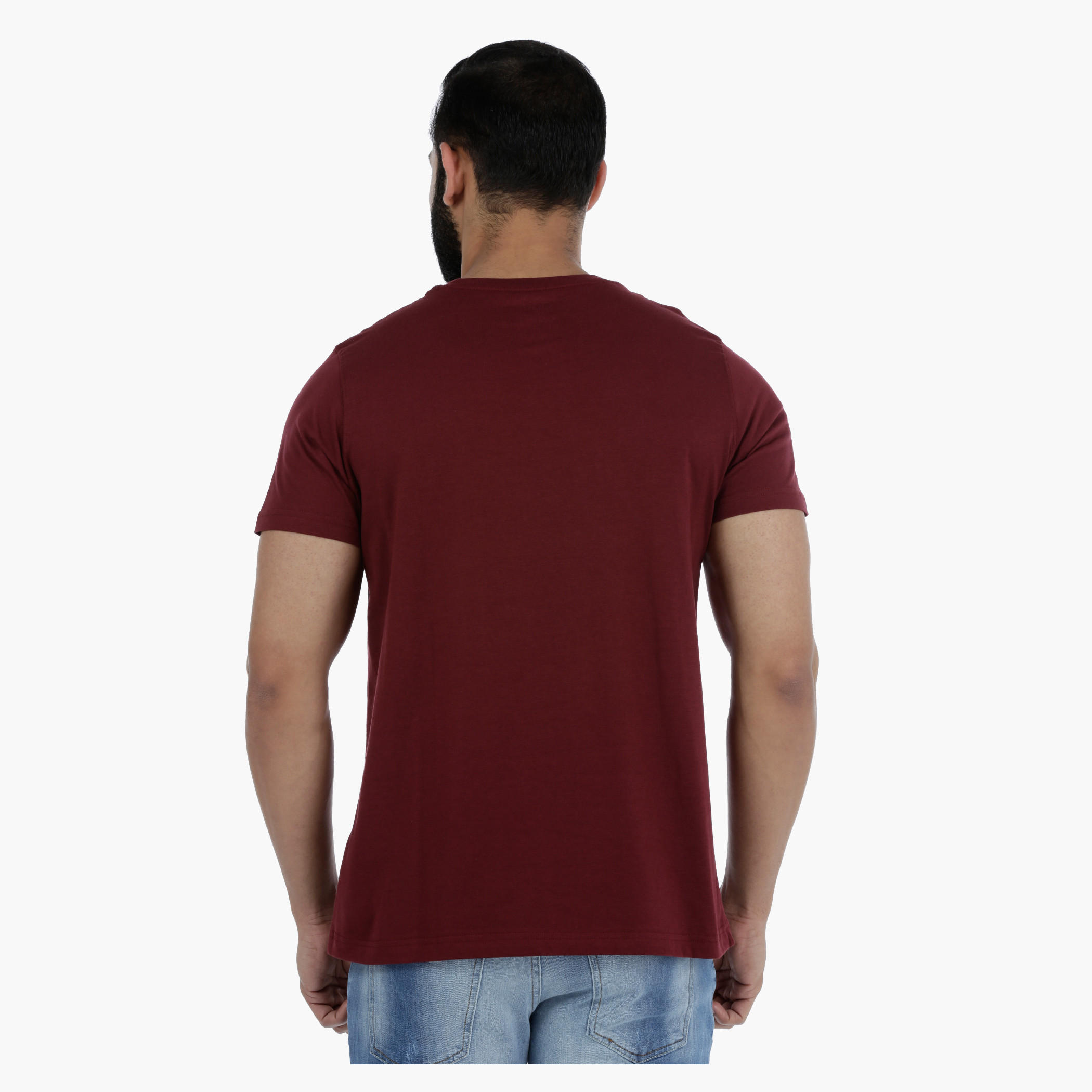 Printed Round Neck Short Sleeves Cotton T-Shirt-men-clothing-tshirtsandpolos-tshirts-image-2
