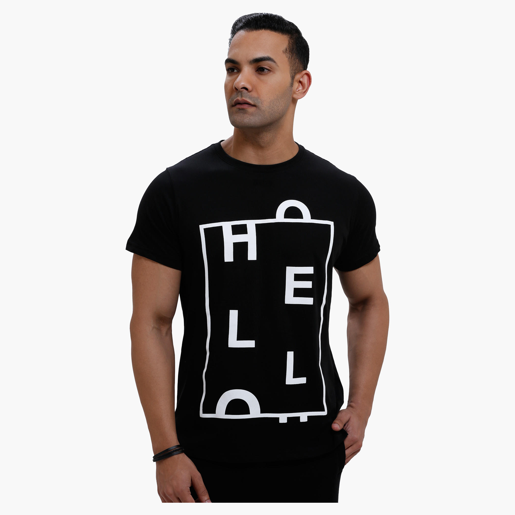 Printed Crew Neck T-Shirt with Short Sleeves in Regular Fit-men-clothing-tshirtsandpolos-tshirts-image-1