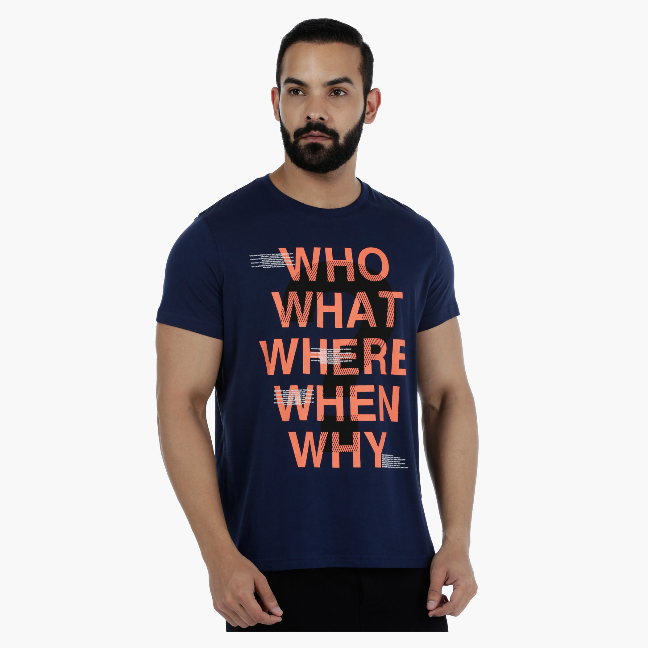 Printed T-Shirt with Short Sleeves-men-clothing-tshirtsandpolos-tshirts-image-1