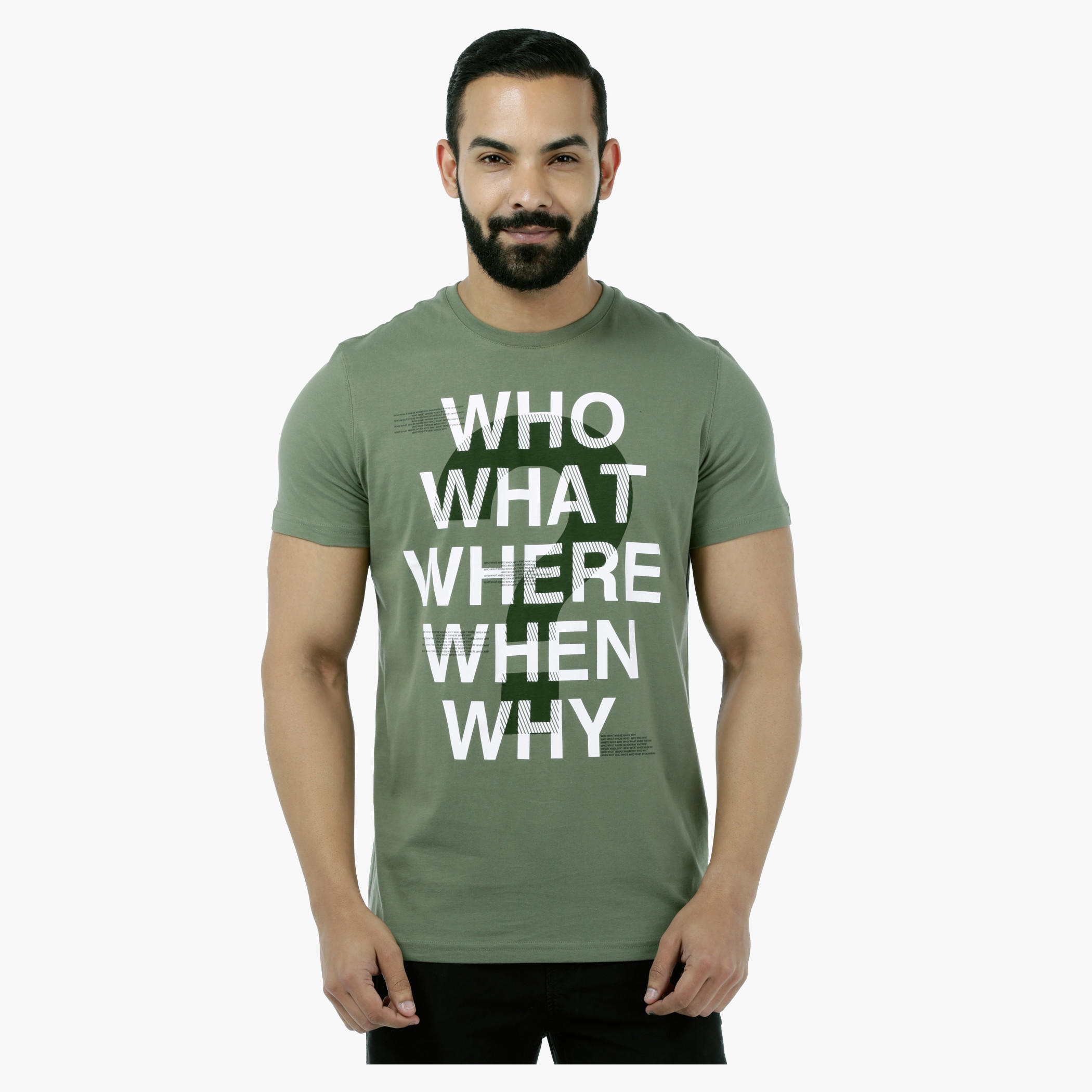Basic Printed Short-sleeved T-shirt with Bio-wash-men-clothing-tshirtsandpolos-tshirts-image-1