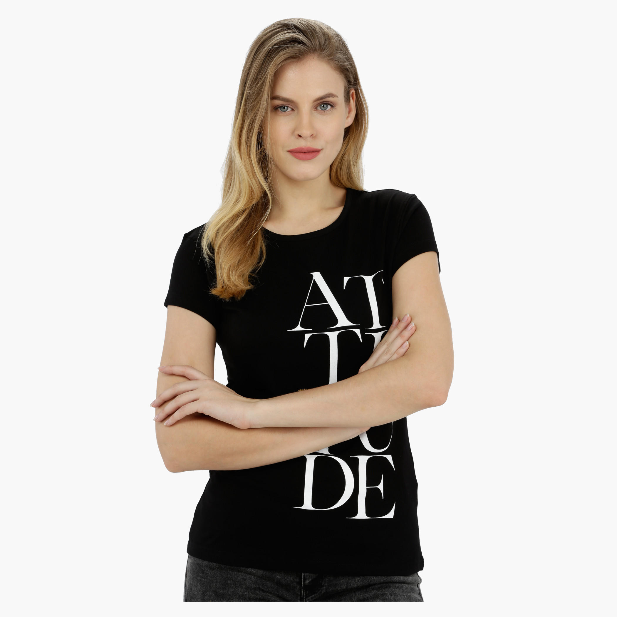 Printed Short Sleeves Round Neck Cotton T-Shirt-women-clothing-tshirts-image-1