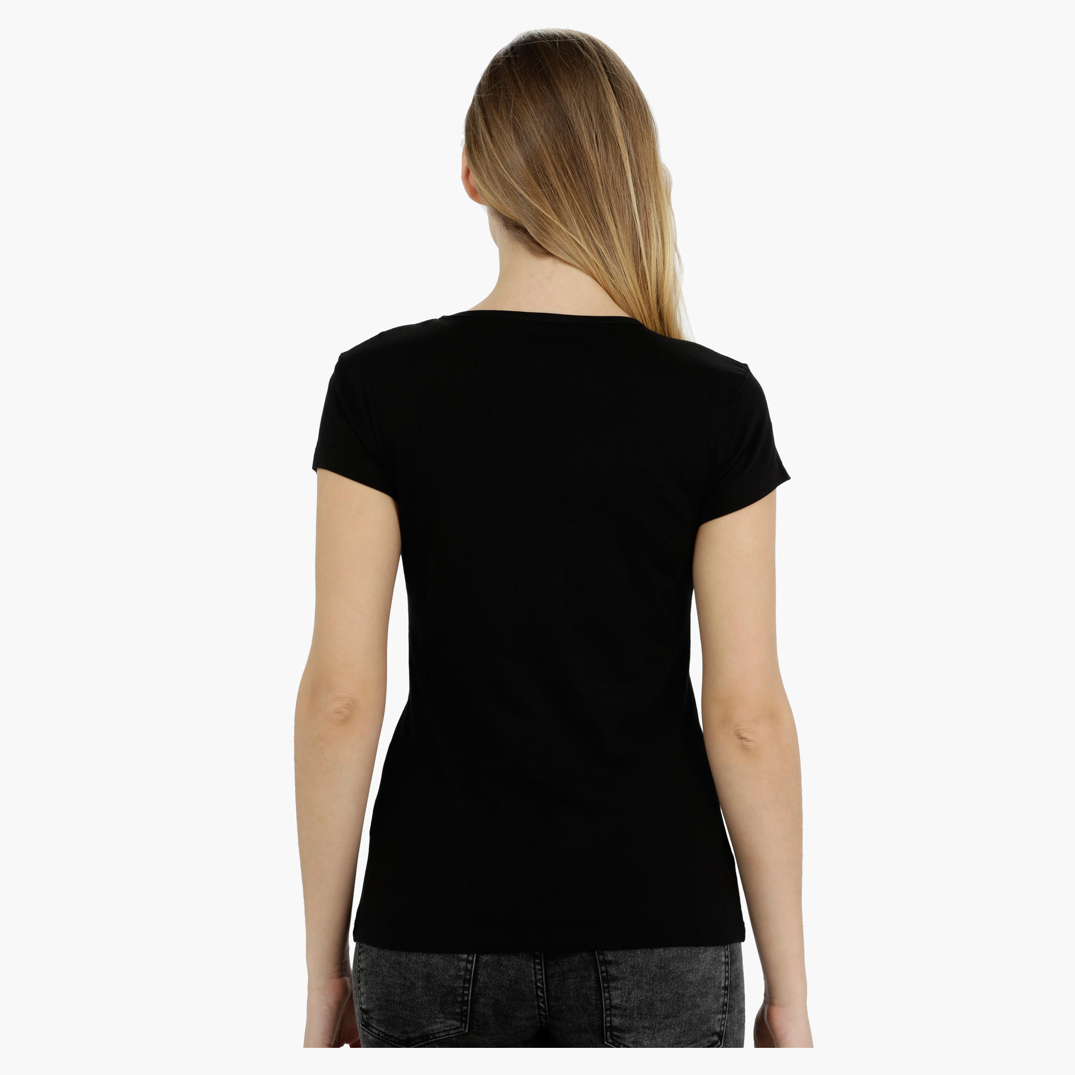 Printed Short Sleeves Round Neck Cotton T-Shirt-women-clothing-tshirts-image-2