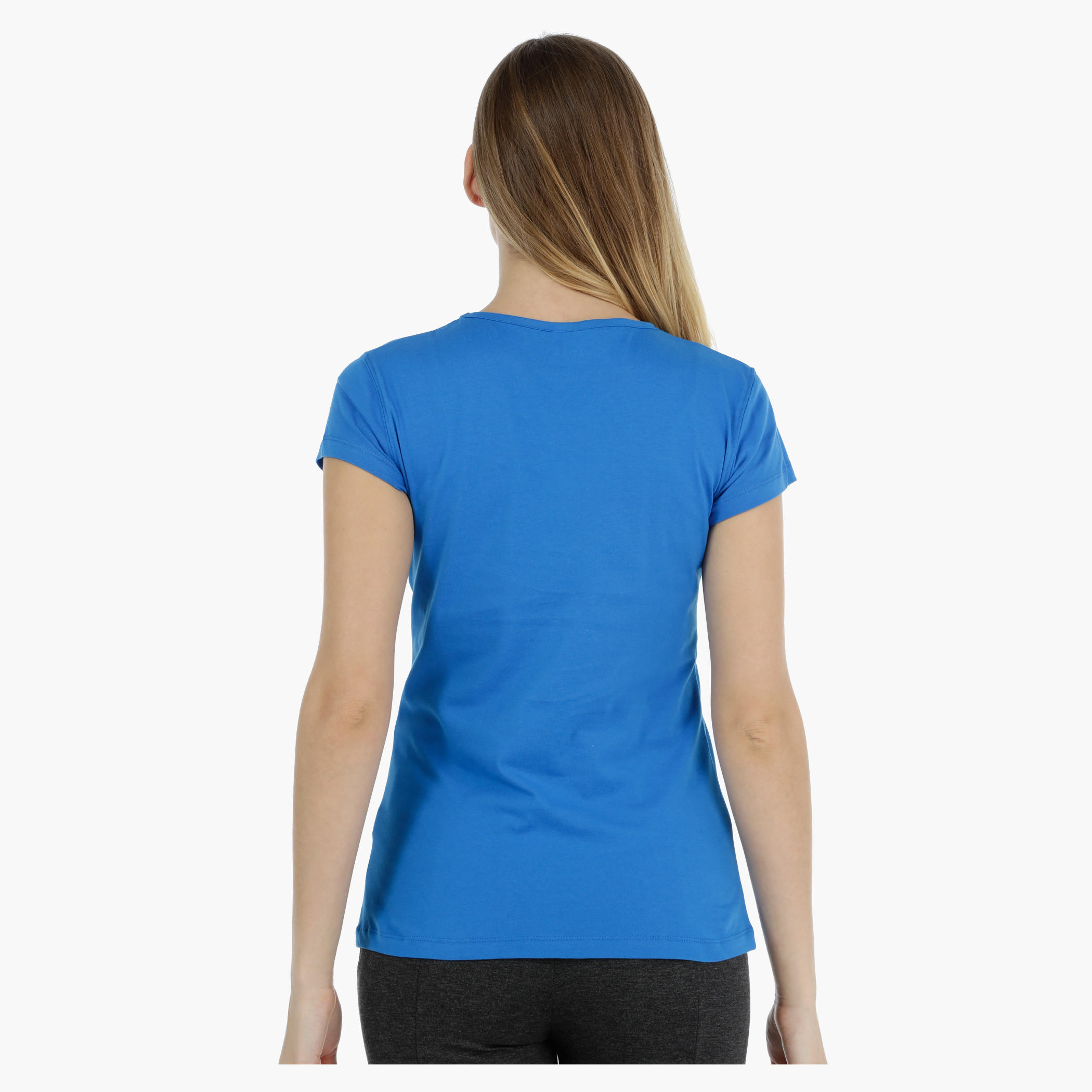 Basic Printed Short-sleeved T-shirt with Bio-wash-women-clothing-tshirts-image-2