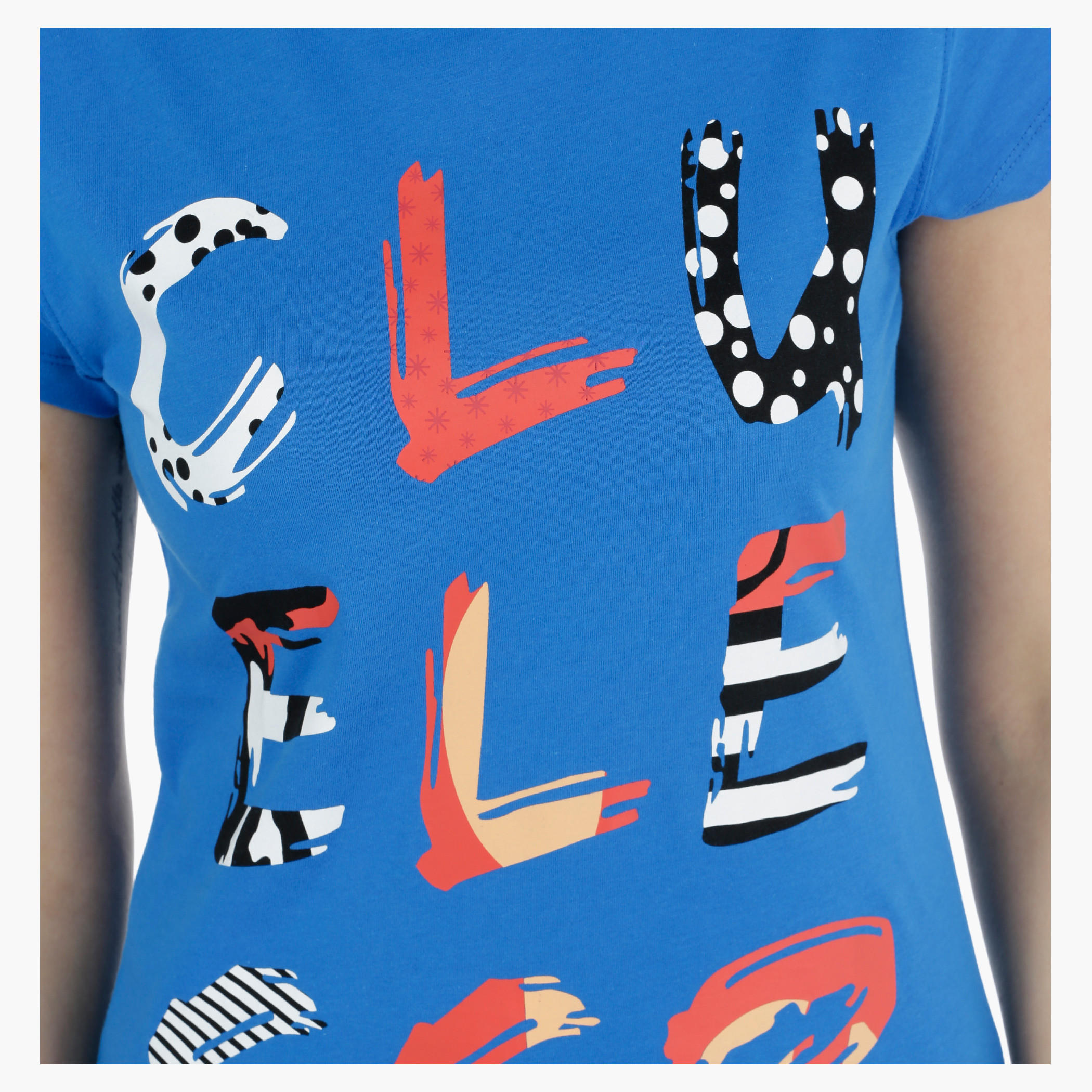 Basic Printed Short-sleeved T-shirt with Bio-wash-women-clothing-tshirts-image-2
