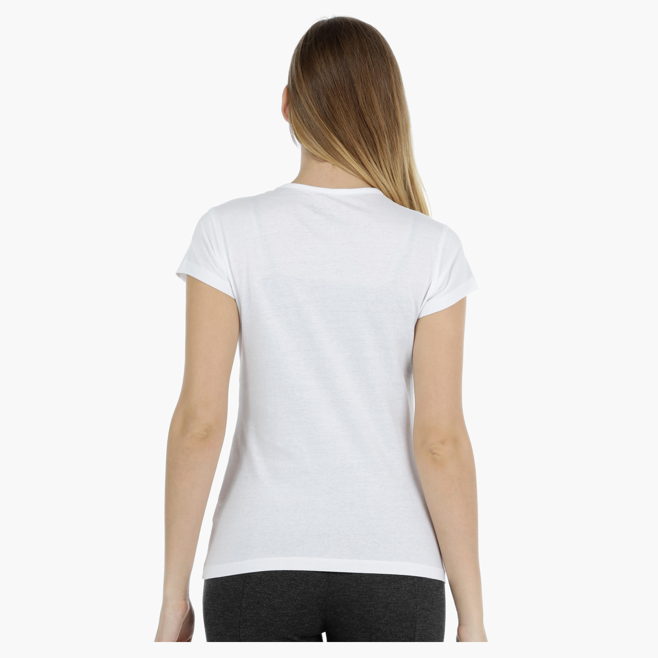 Basic Printed Short-sleeved T-shirt with Bio-wash-women-clothing-tshirts-image-2