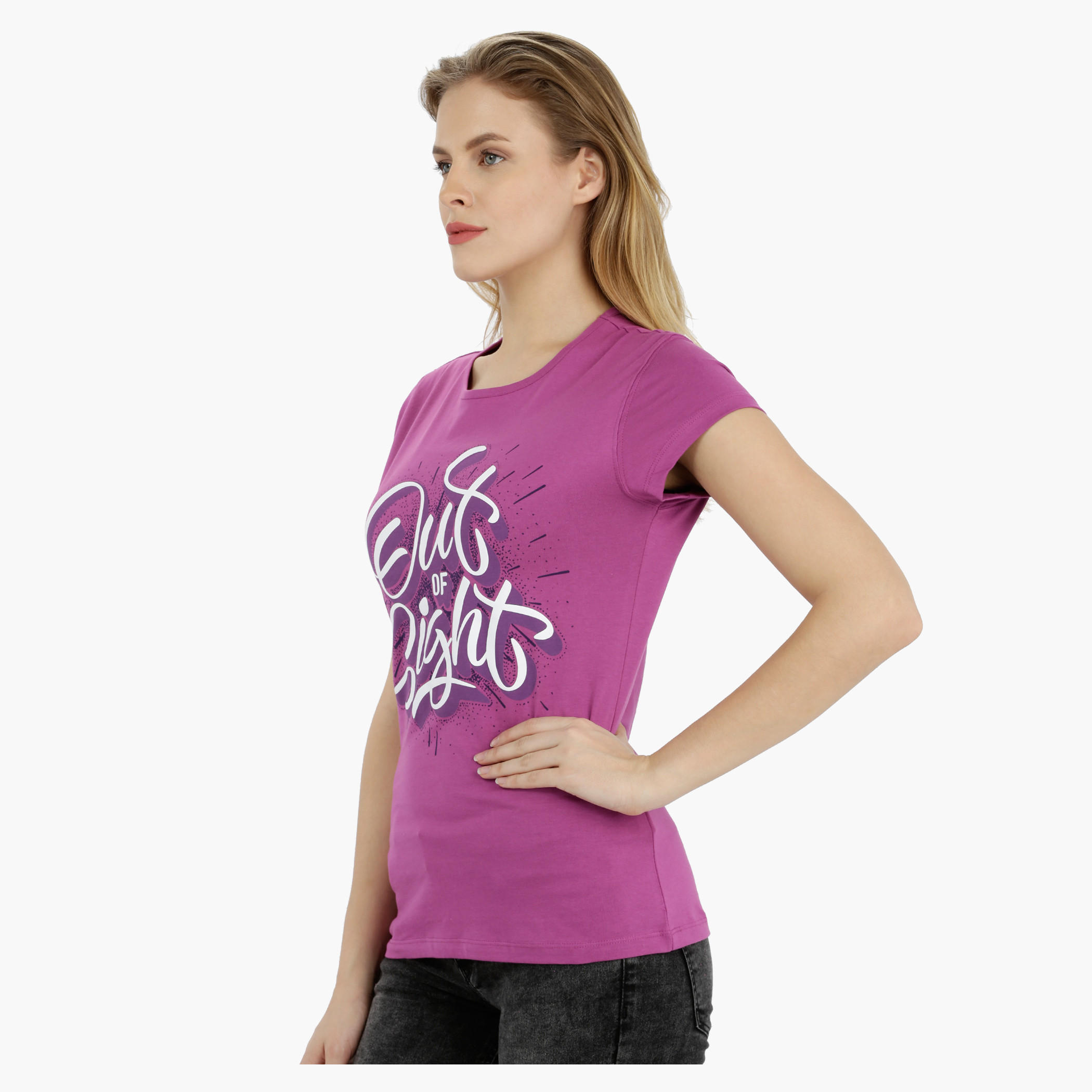 Printed Short Sleeves Round Neck Cotton T-Shirt-women-clothing-tshirts-image-3
