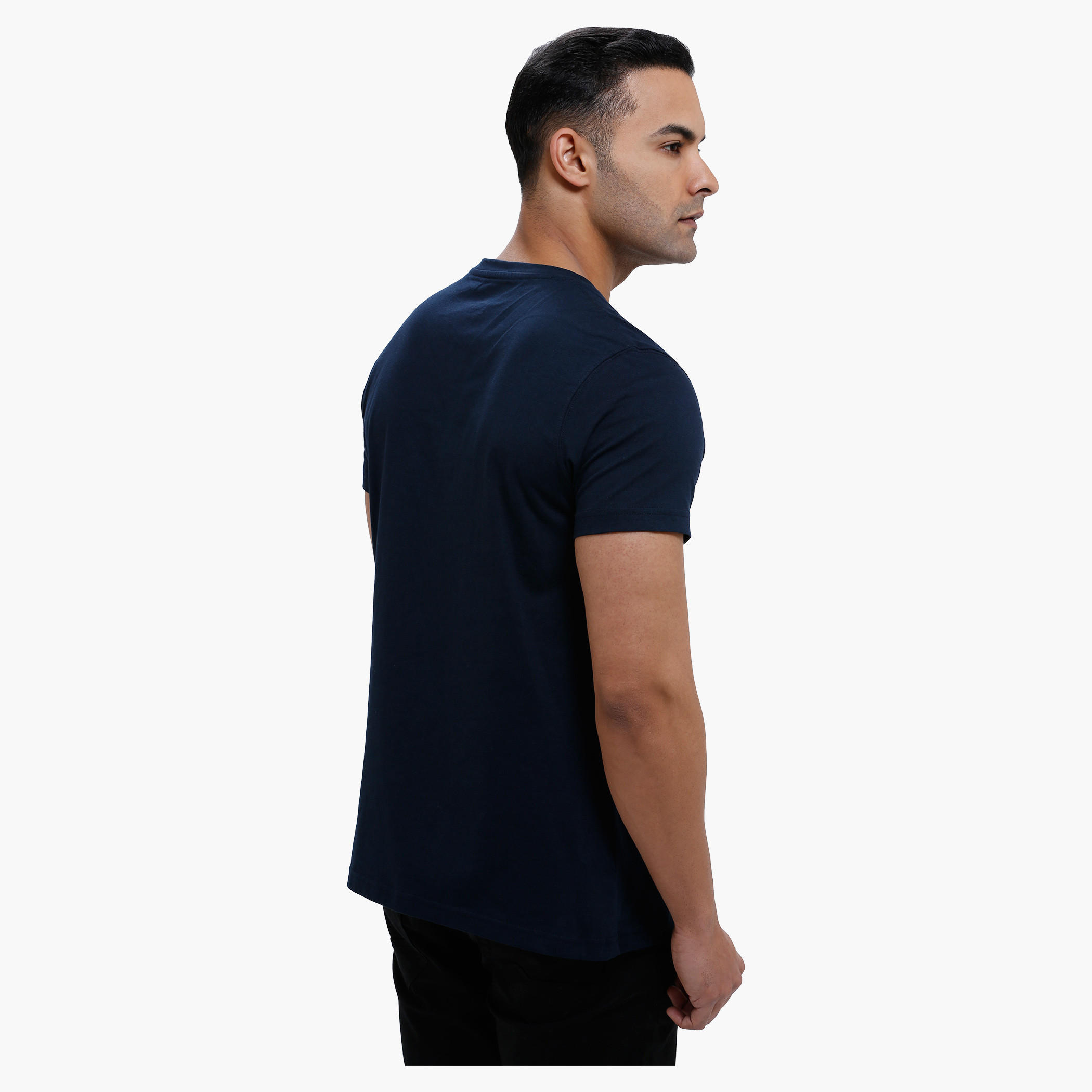 Crew Neck T-Shirt with Short Sleeves in Slim Fit-men-clothing-tshirtsandpolos-tshirts-image-2