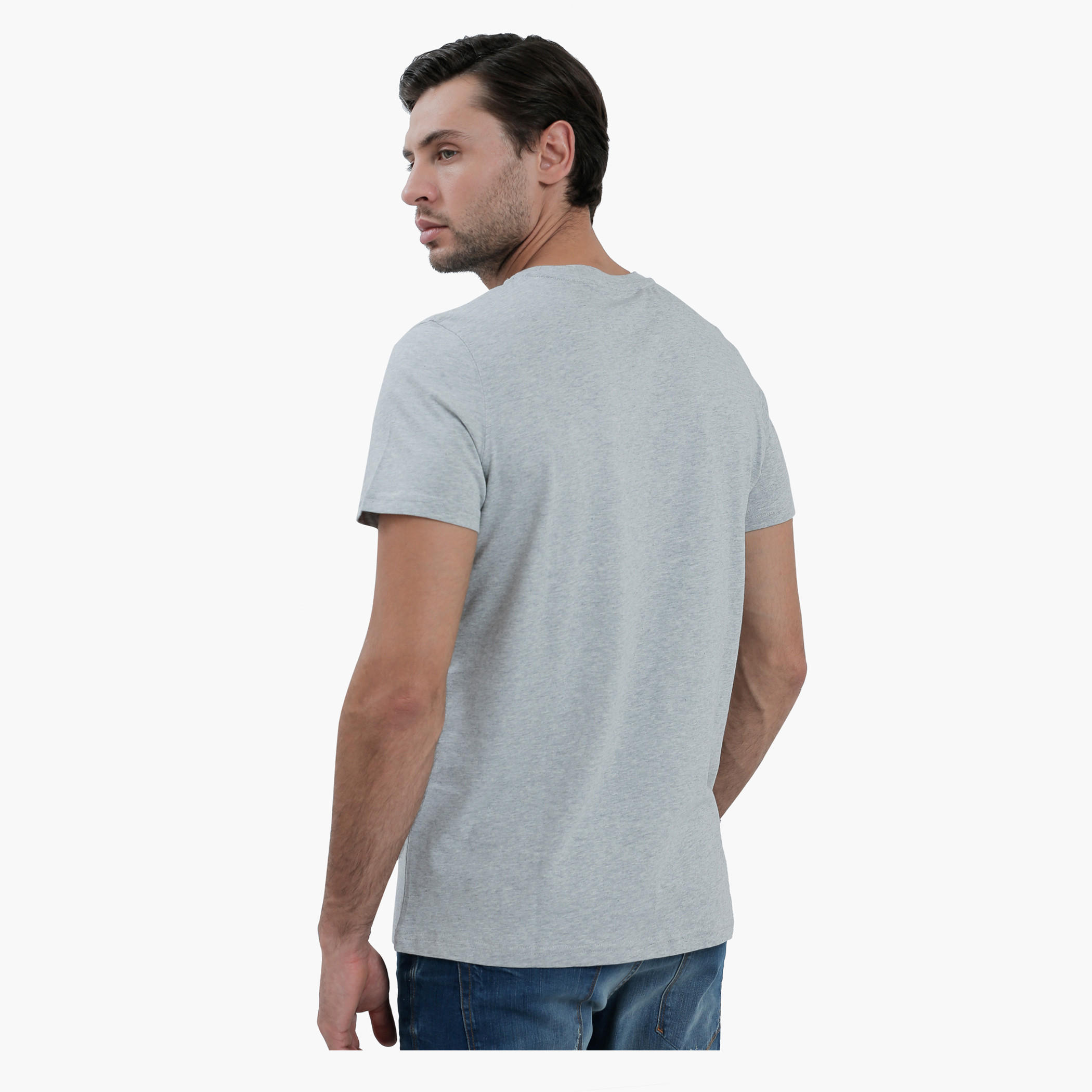Crew Neck T-Shirt with Short Sleeves in Slim Fit-men-clothing-tshirtsandpolos-tshirts-image-2