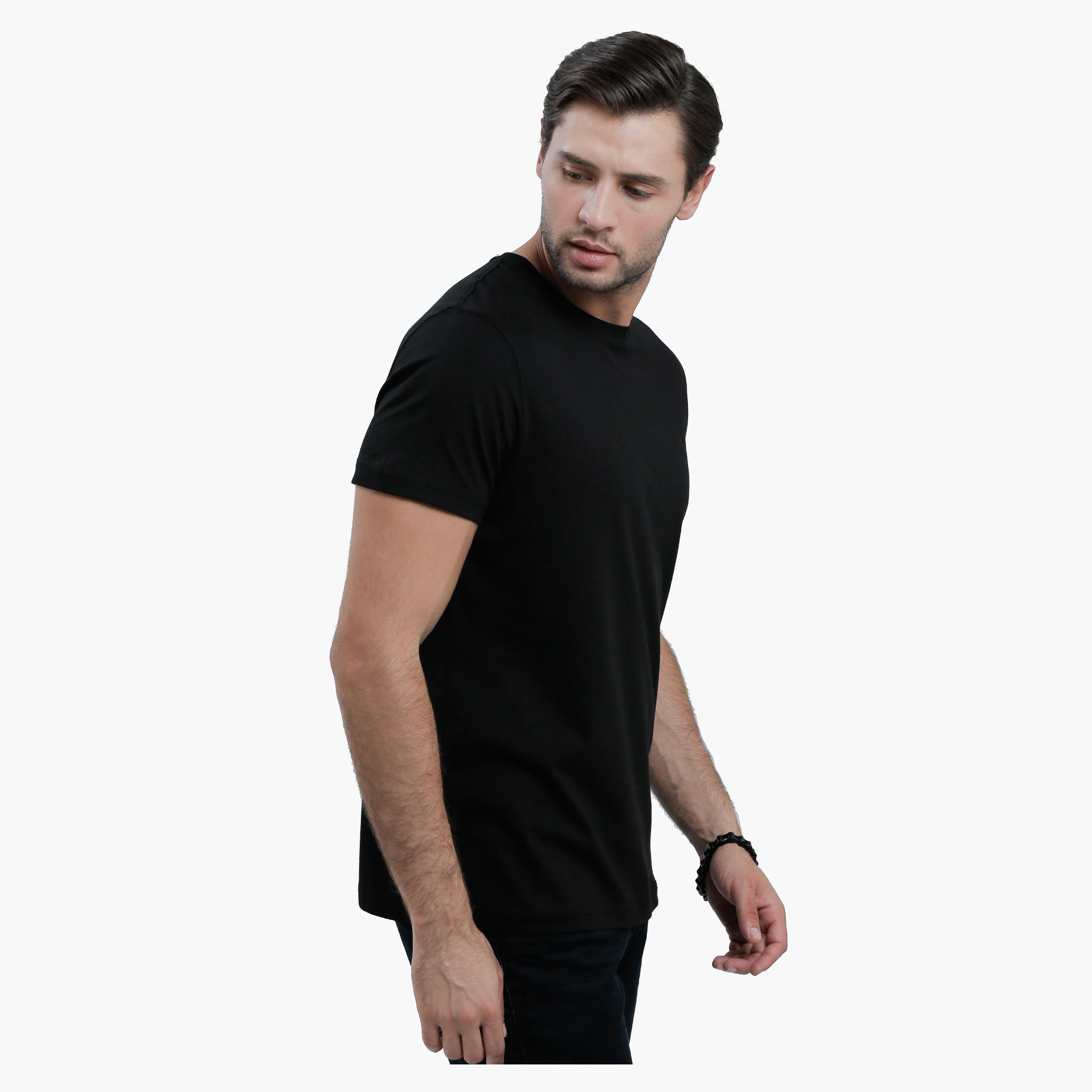 Crew Neck T-Shirt with Short Sleeves in Slim Fit-men-clothing-tshirtsandpolos-tshirts-image-8
