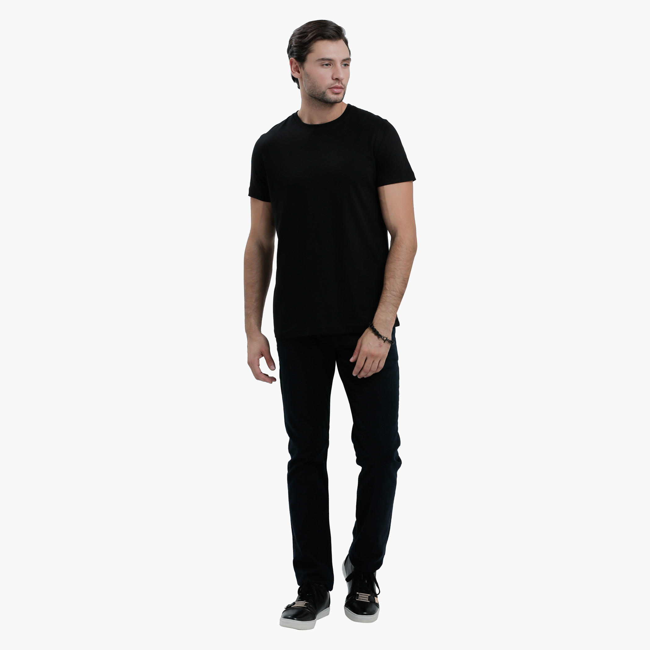 Crew Neck T-Shirt with Short Sleeves in Slim Fit-men-clothing-tshirtsandpolos-tshirts-image-10