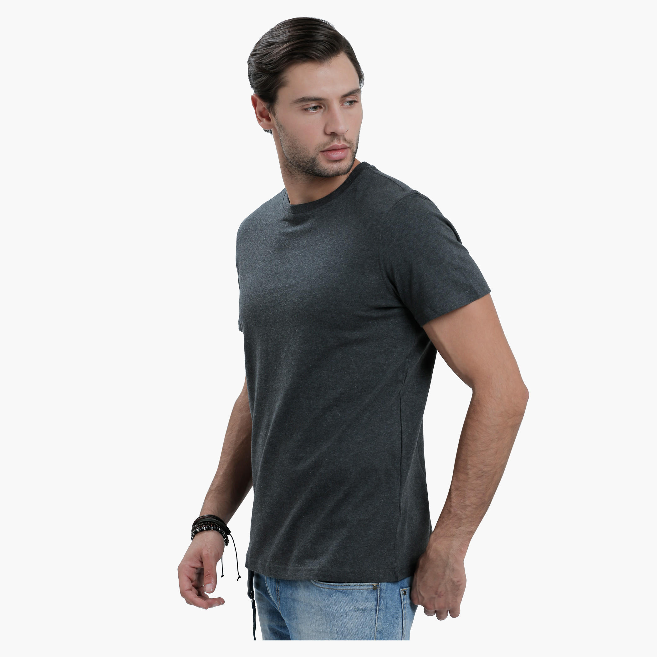 Crew Neck T-Shirt with Short Sleeves in Slim Fit-men-clothing-tshirtsandpolos-tshirts-image-13