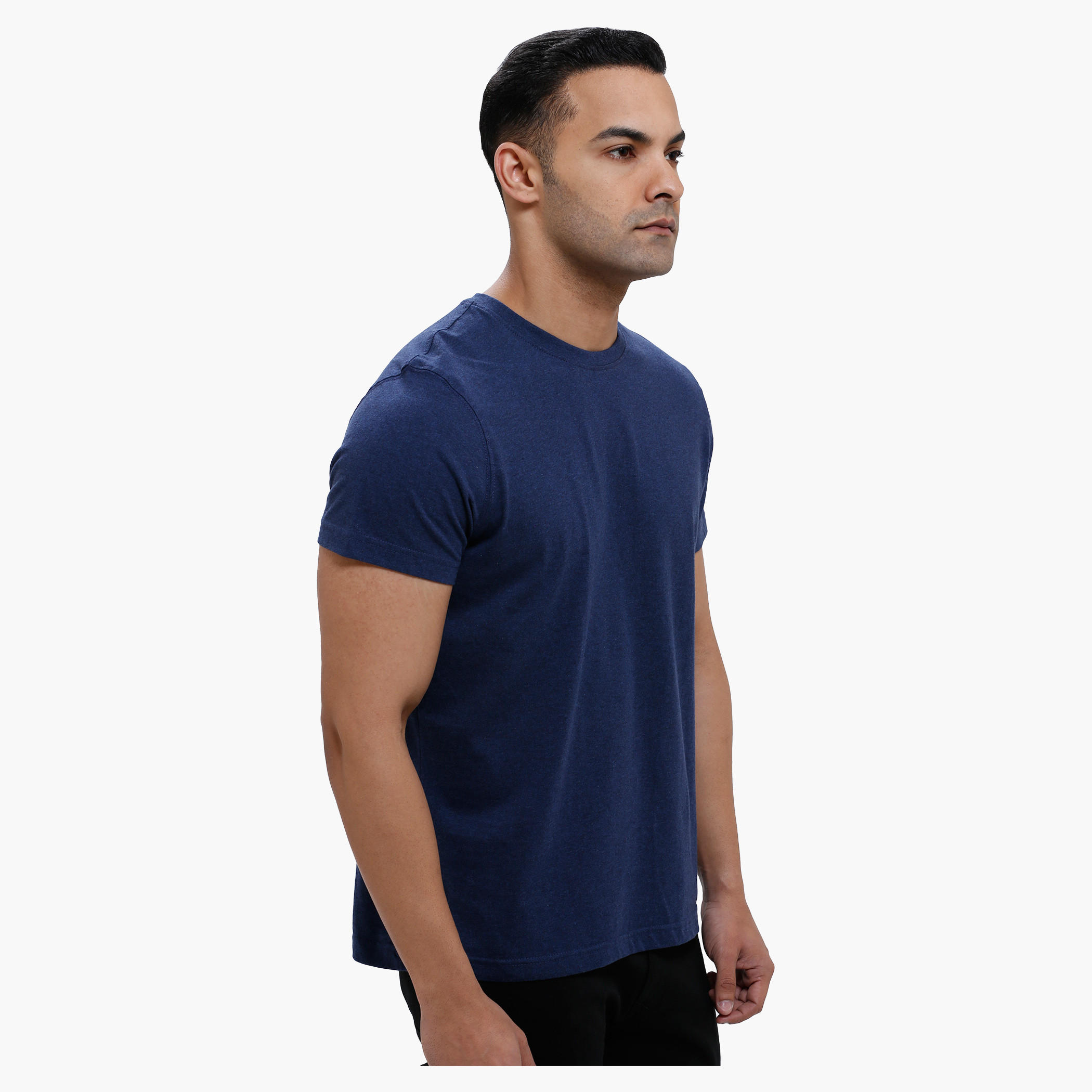 Crew Neck T-Shirt with Short Sleeves in Slim Fit-men-clothing-tshirtsandpolos-tshirts-image-8