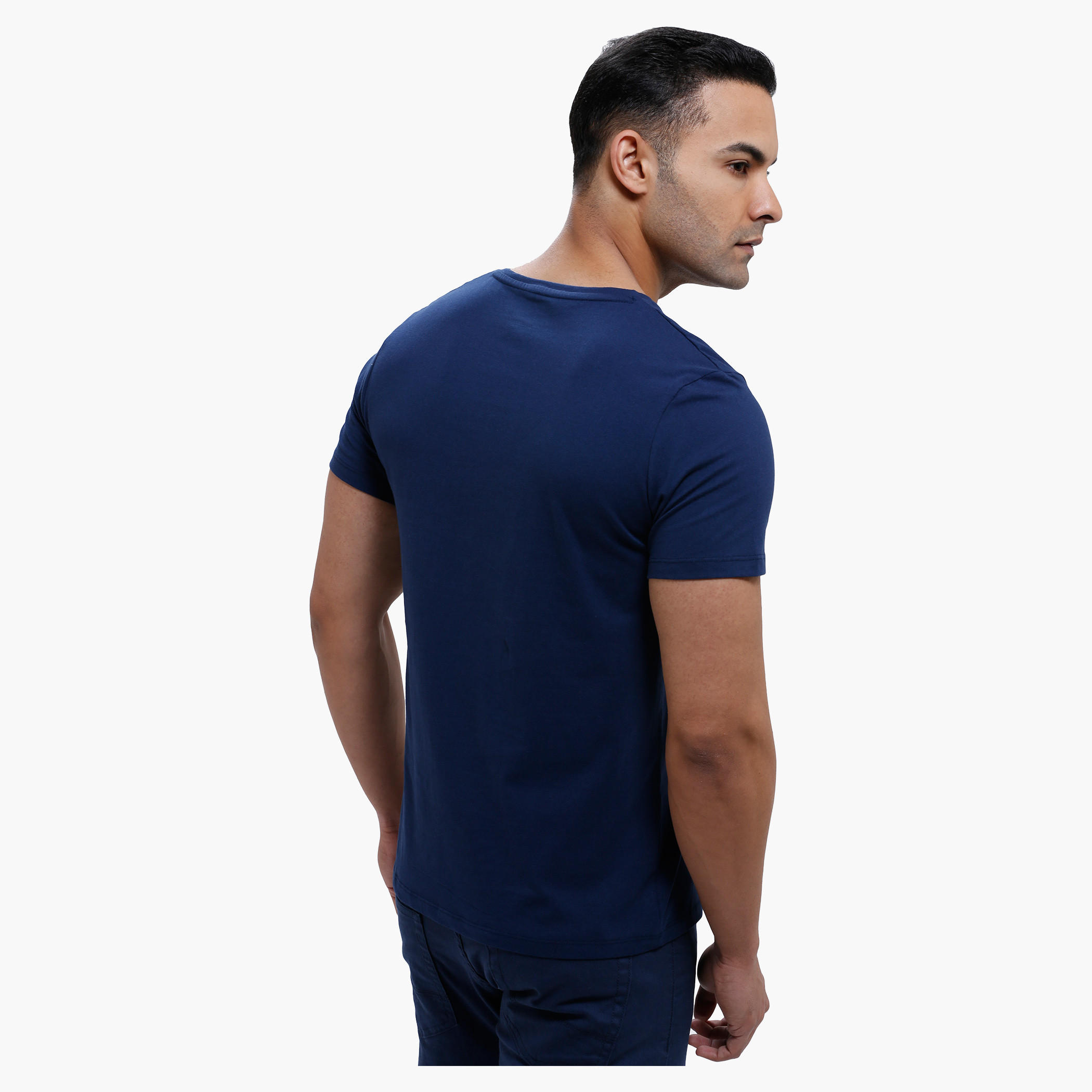 V-Neck T-Shirt with Short Sleeves in Slim Fit-men-clothing-tshirtsandpolos-tshirts-image-2