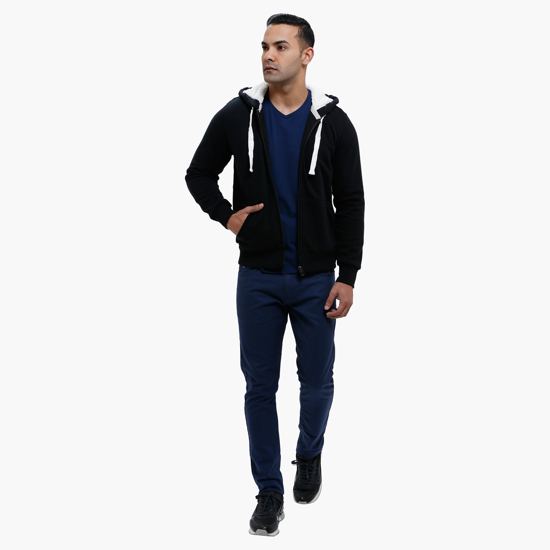 V-Neck T-Shirt with Short Sleeves in Slim Fit-men-clothing-tshirtsandpolos-tshirts-image-5