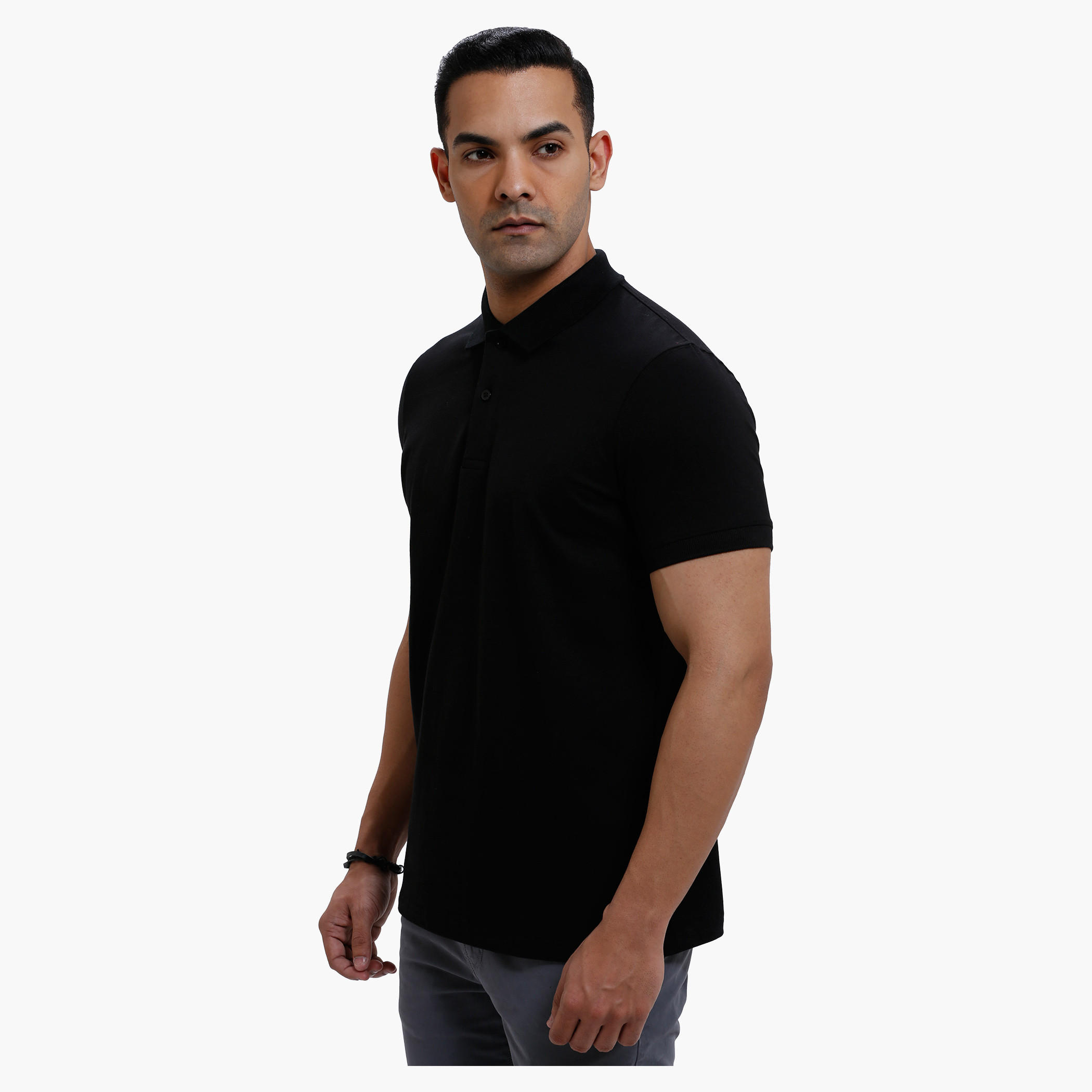 Polo Neck T-Shirt with Short Sleeves in Regular Fit-men-clothing-tshirtsandpolos-polos-image-8