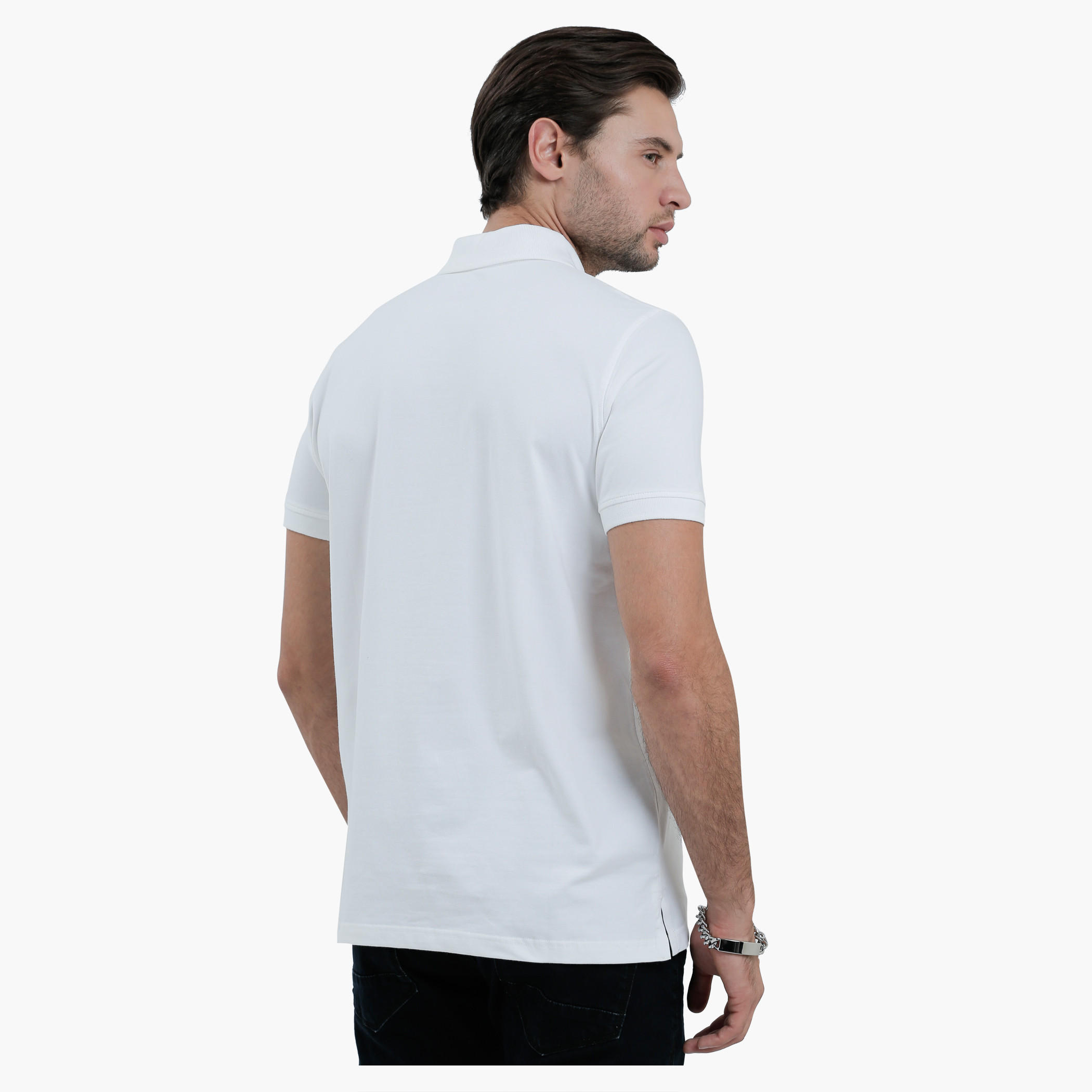 Polo Neck T-Shirt with Short Sleeves in Slim Fit-men-clothing-tshirtsandpolos-polos-image-2