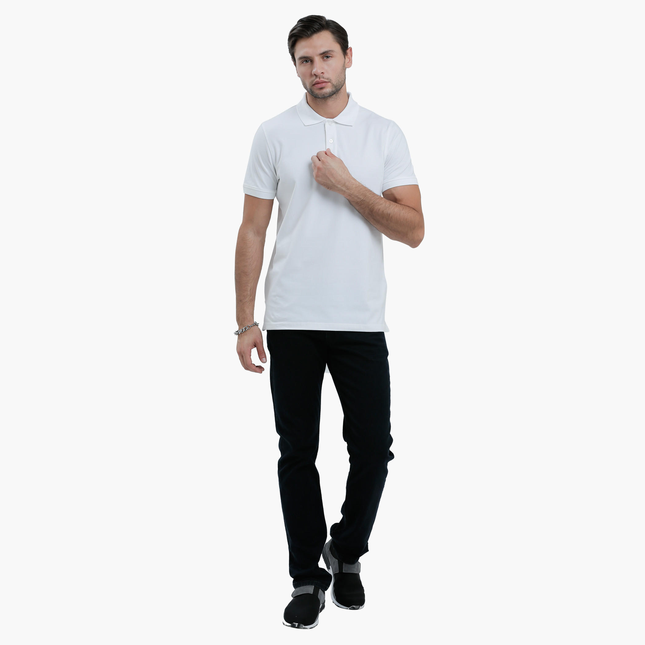 Polo Neck T-Shirt with Short Sleeves in Slim Fit-men-clothing-tshirtsandpolos-polos-image-5