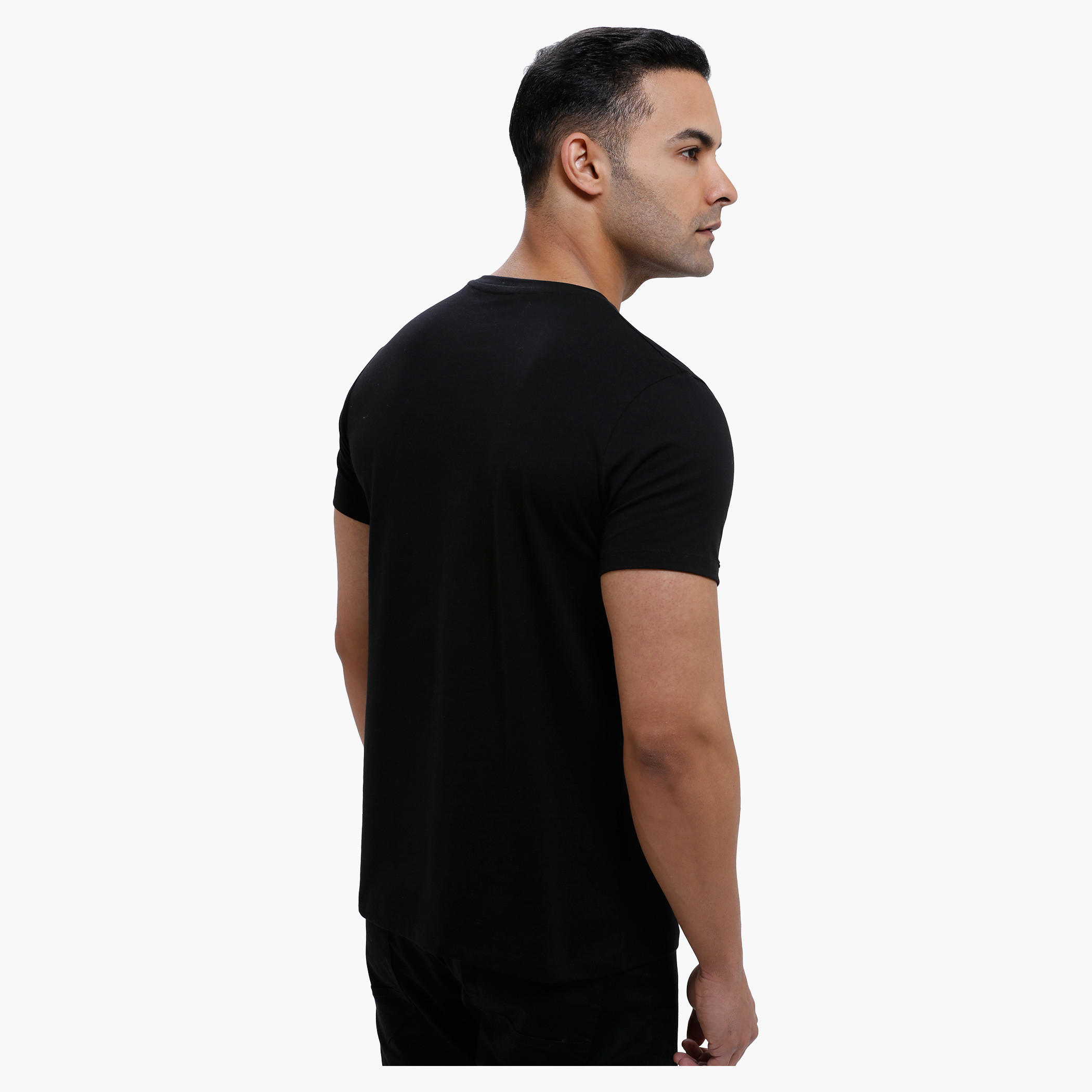Round Neck T-Shirt with Short Sleeves in Slim Fit-men-clothing-tshirtsandpolos-tshirts-image-2