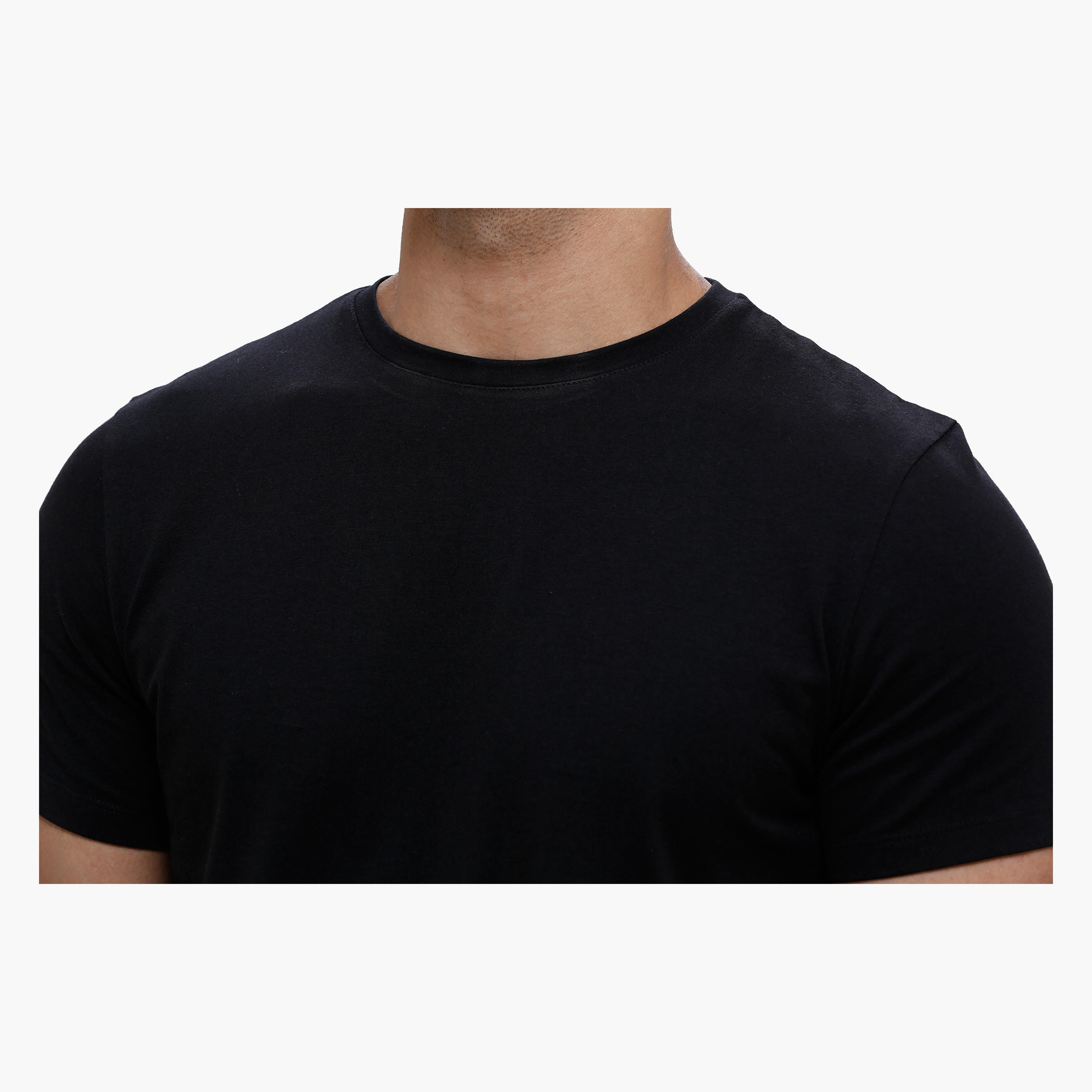 Round Neck T-Shirt with Short Sleeves in Slim Fit-men-clothing-tshirtsandpolos-tshirts-image-4