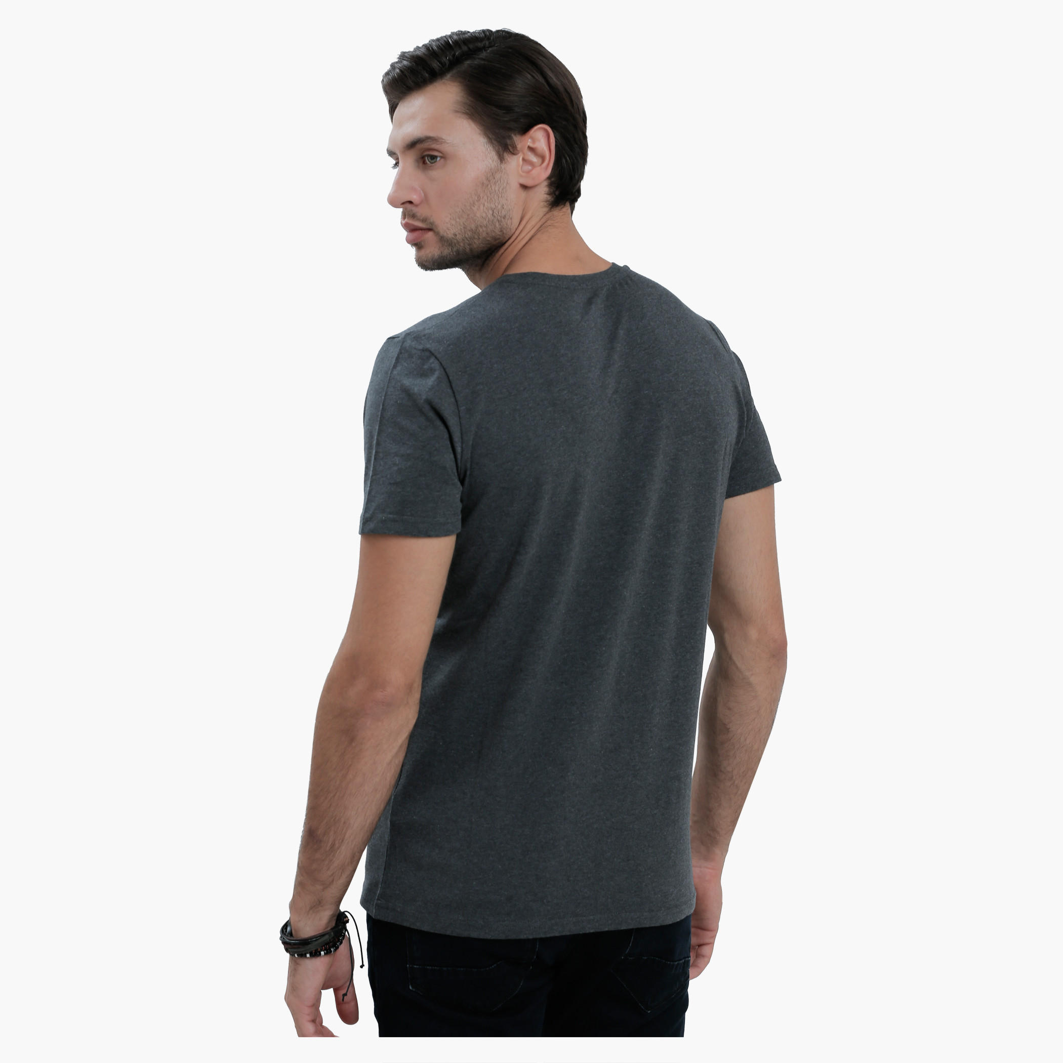 Round Neck T-Shirt with Short Sleeves in Slim Fit-men-clothing-tshirtsandpolos-tshirts-image-2