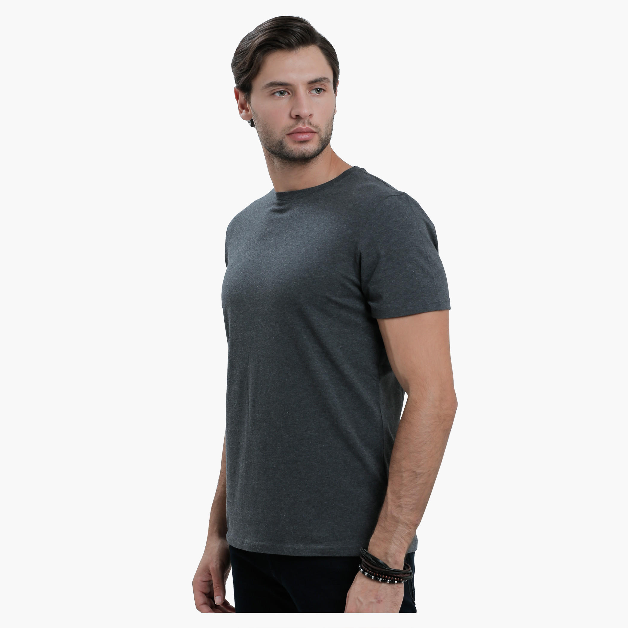 Round Neck T-Shirt with Short Sleeves in Slim Fit-men-clothing-tshirtsandpolos-tshirts-image-3