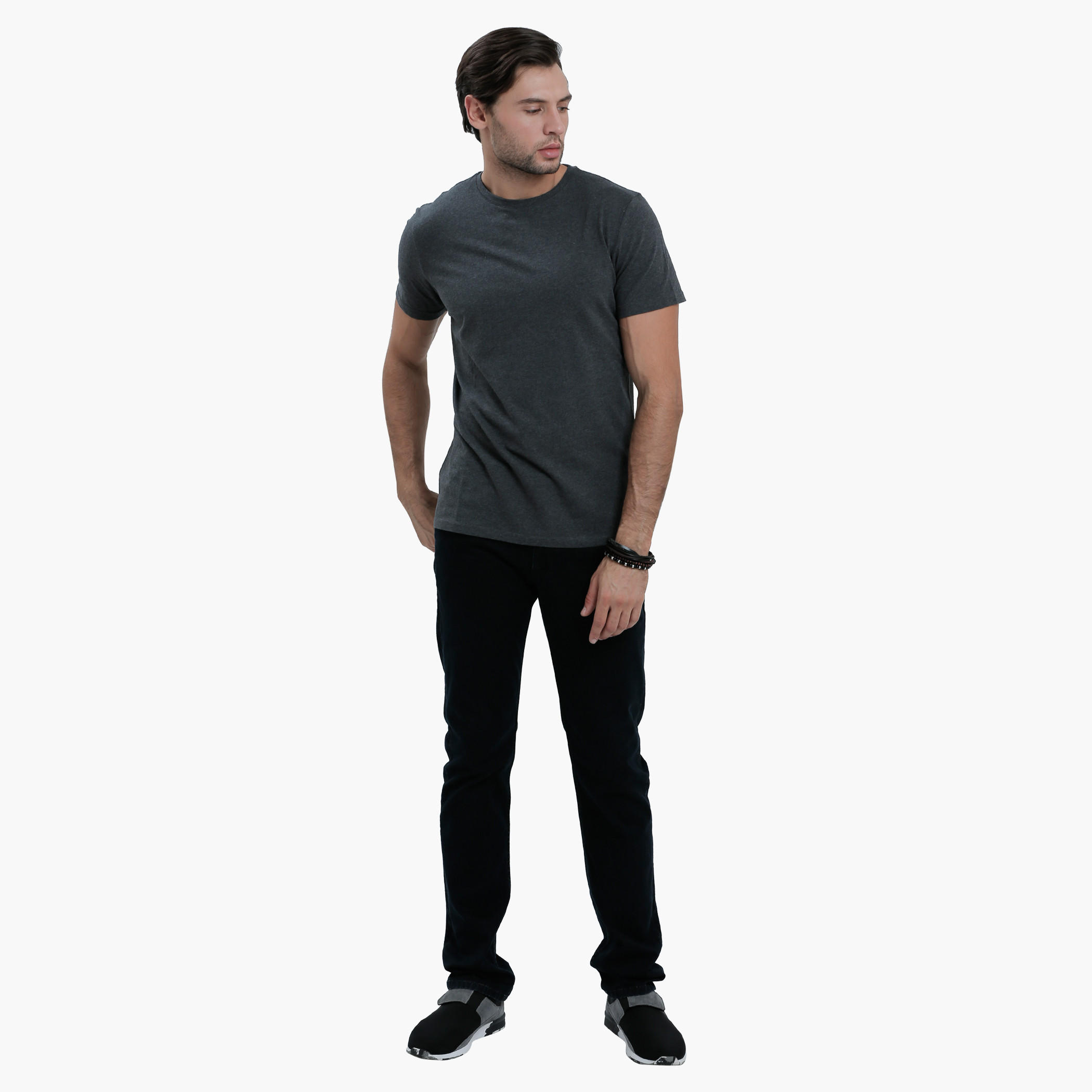 Round Neck T-Shirt with Short Sleeves in Slim Fit-men-clothing-tshirtsandpolos-tshirts-image-5