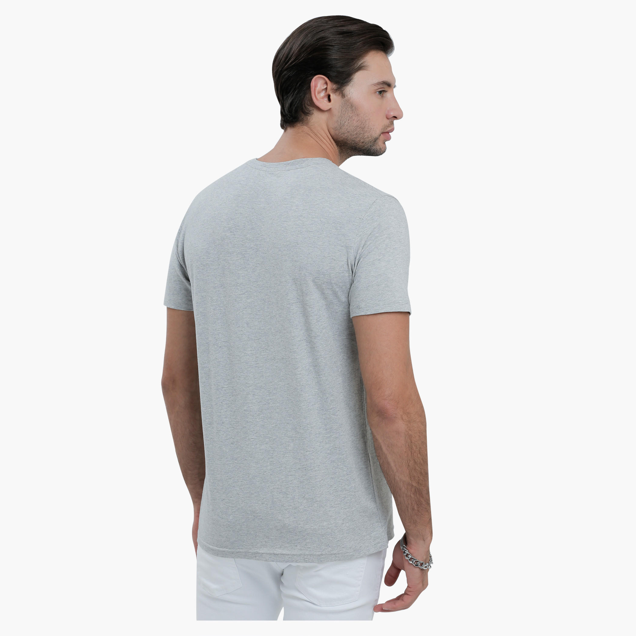 Round Neck T-Shirt with Short Sleeves in Slim Fit-men-clothing-tshirtsandpolos-tshirts-image-7