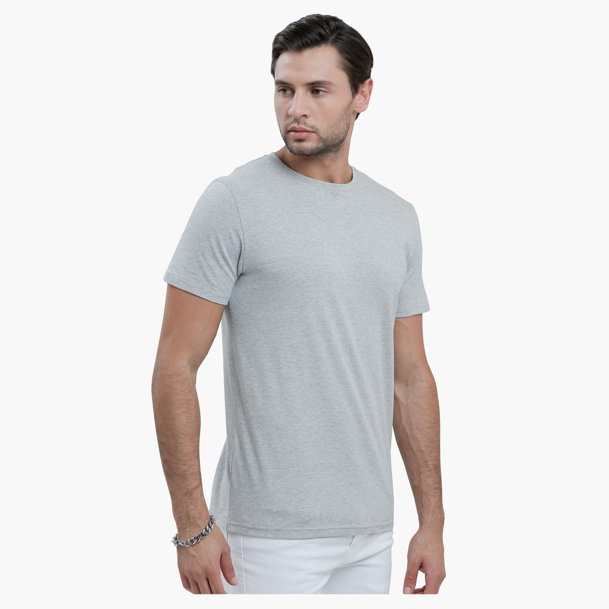 Round Neck T-Shirt with Short Sleeves in Slim Fit-men-clothing-tshirtsandpolos-tshirts-image-8