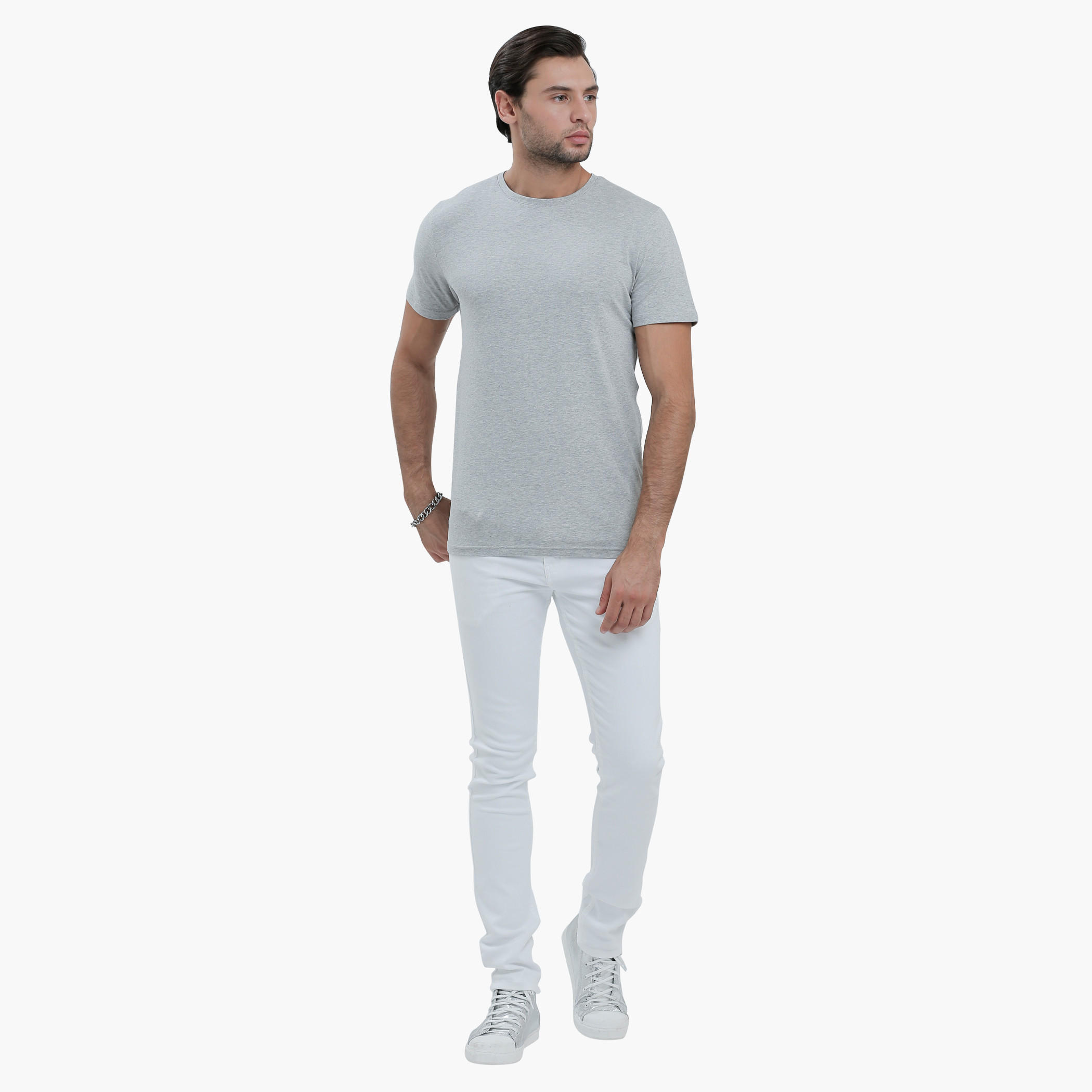 Round Neck T-Shirt with Short Sleeves in Slim Fit-men-clothing-tshirtsandpolos-tshirts-image-10