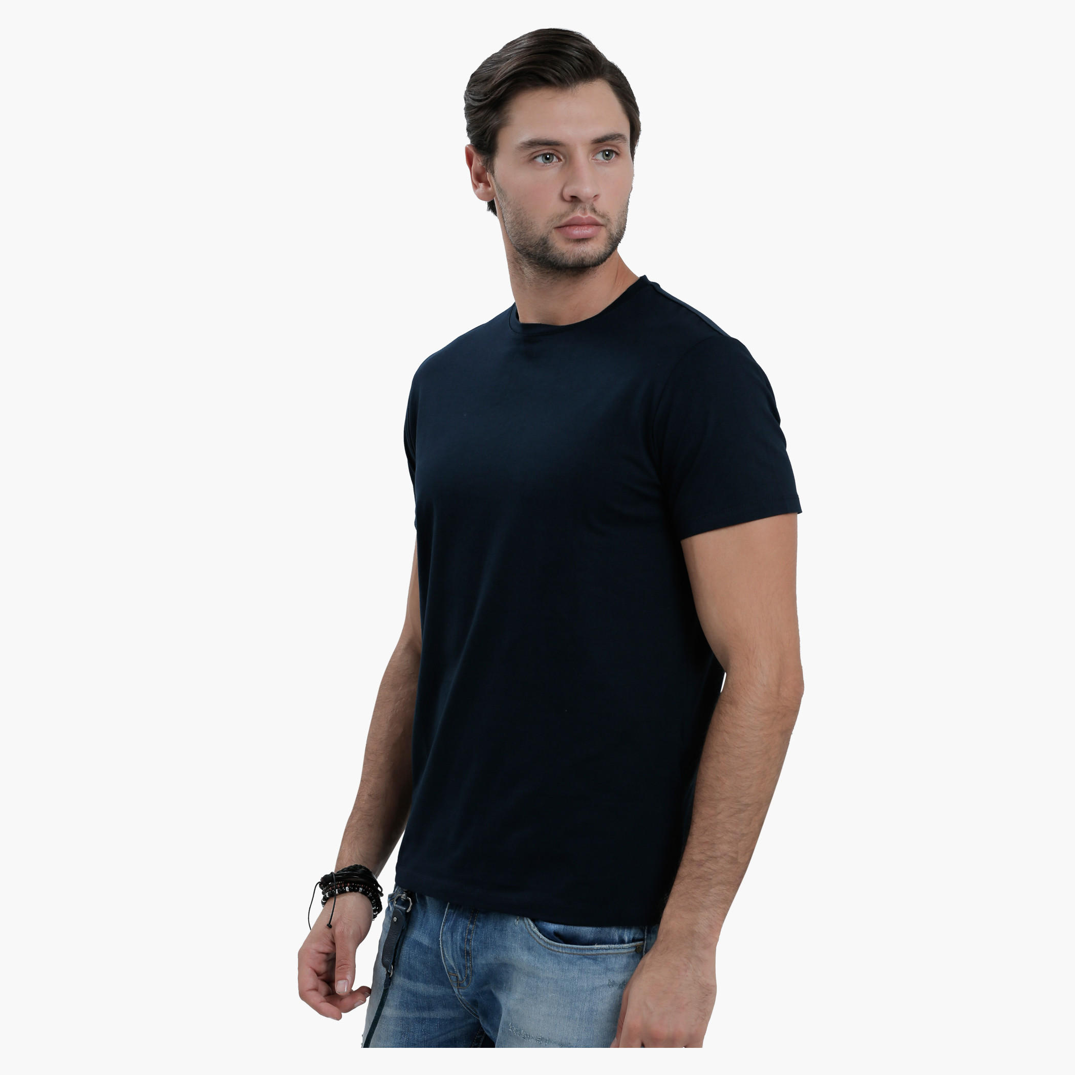 Round Neck T-Shirt with Short Sleeves in Slim Fit-men-clothing-tshirtsandpolos-tshirts-image-18