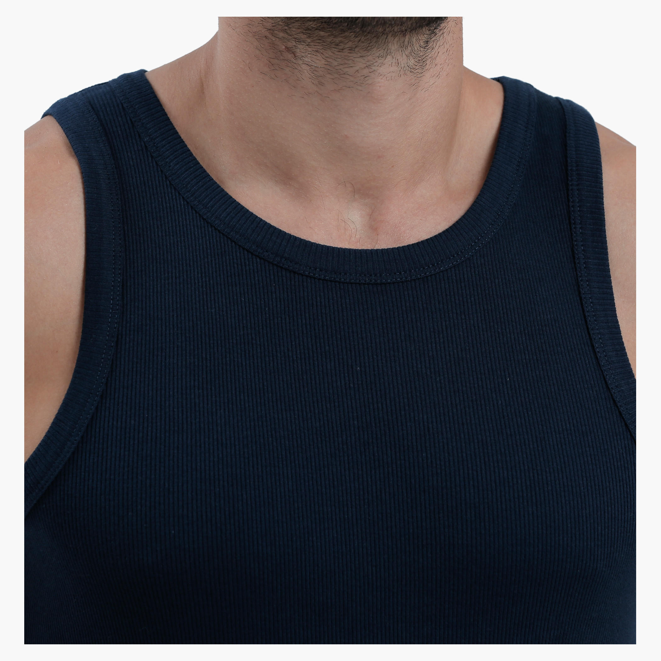 Sleeveless T-Shirt with Round Neck in Slim Fit-men-clothing-tshirtsandpolos-vests-image-4