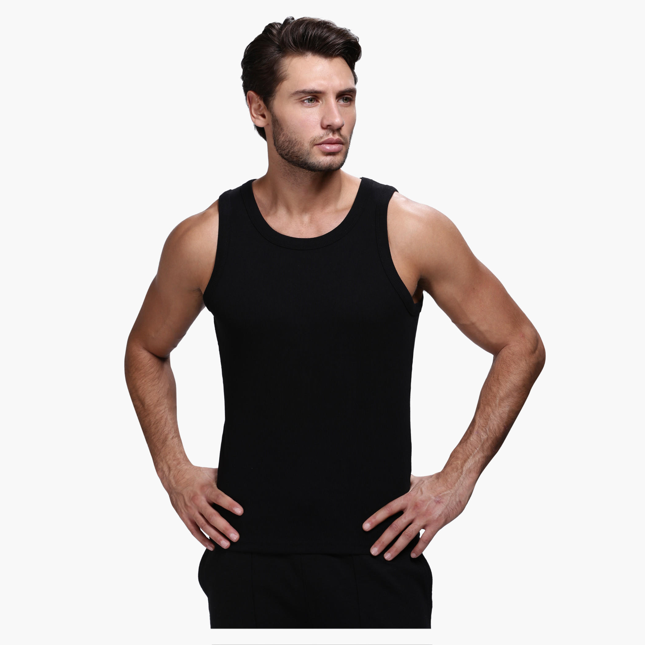 Sleeveless T-Shirt in Slim Fit-men-clothing-tshirtsandpolos-vests-image-1