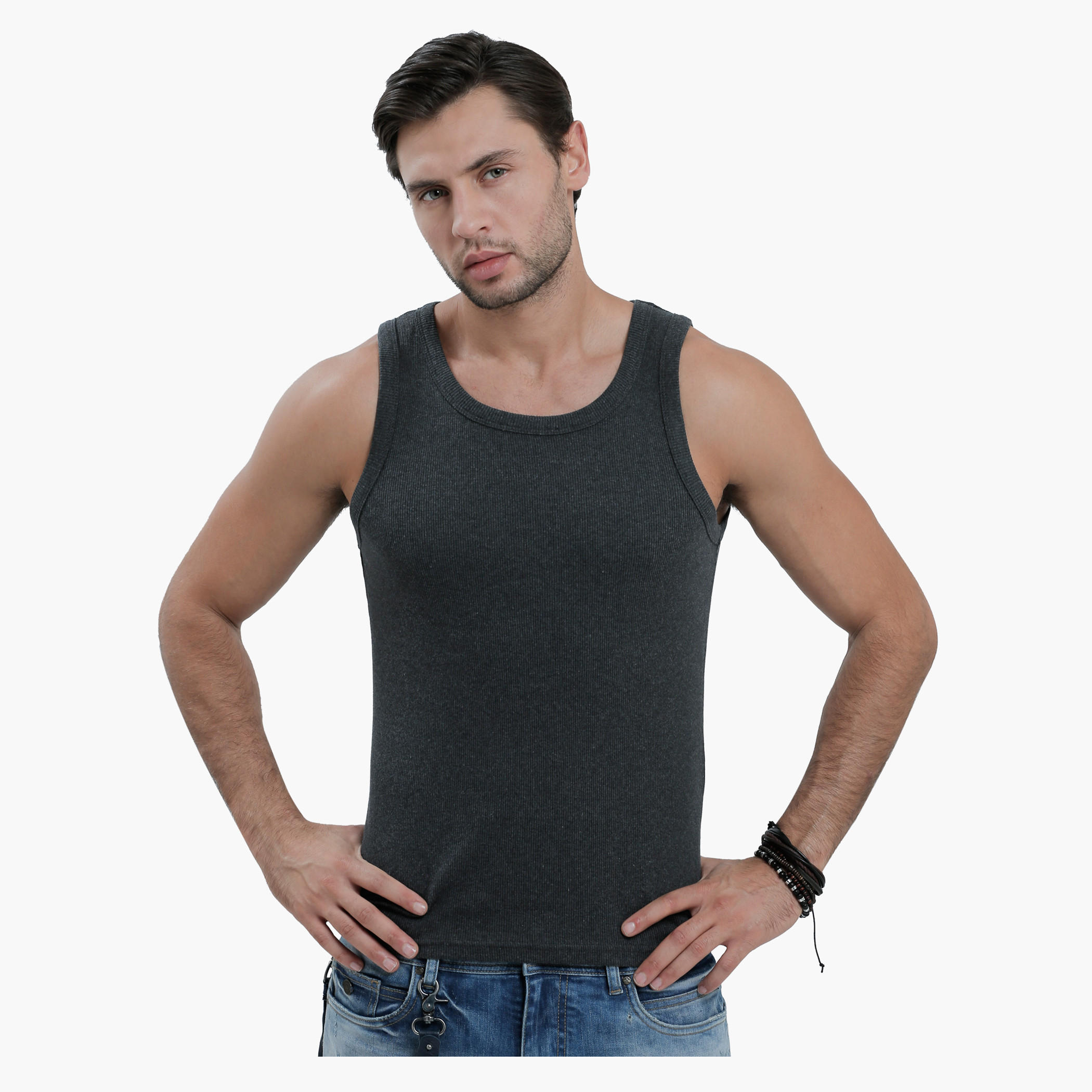 Sleeveless T-Shirt with Round Neck in Slim Fit-men-clothing-tshirtsandpolos-vests-image-11