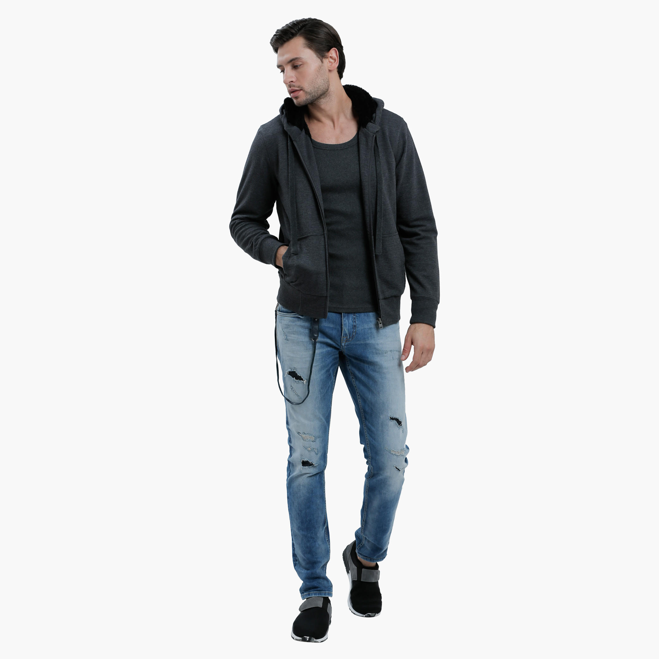 Sleeveless T-Shirt with Round Neck in Slim Fit-men-clothing-tshirtsandpolos-vests-image-15