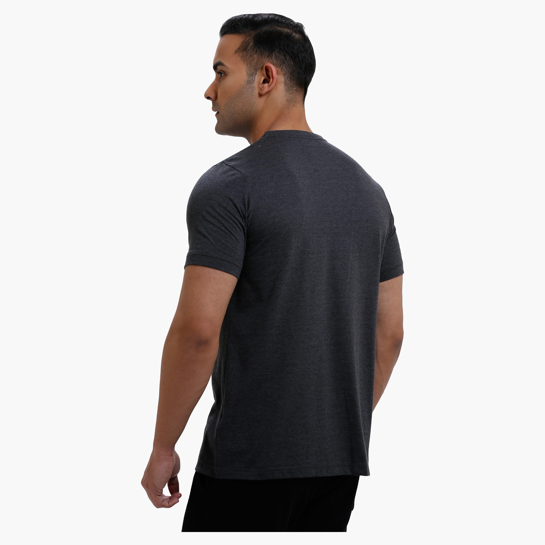 Henley Neck T-Shirt with Short Sleeves in Slim Fit-men-clothing-tshirtsandpolos-tshirts-image-2