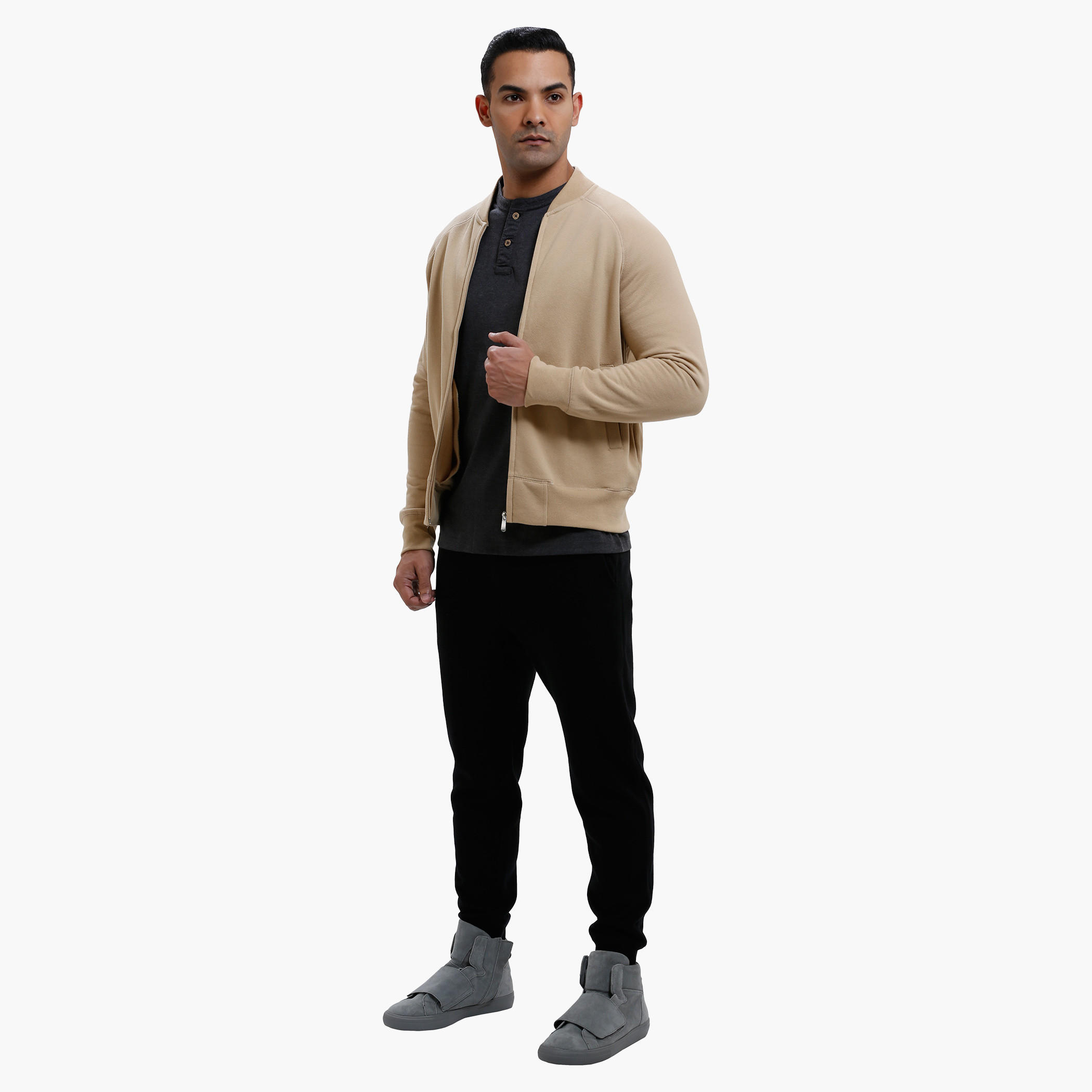Henley Neck T-Shirt with Short Sleeves in Slim Fit-men-clothing-tshirtsandpolos-tshirts-image-5