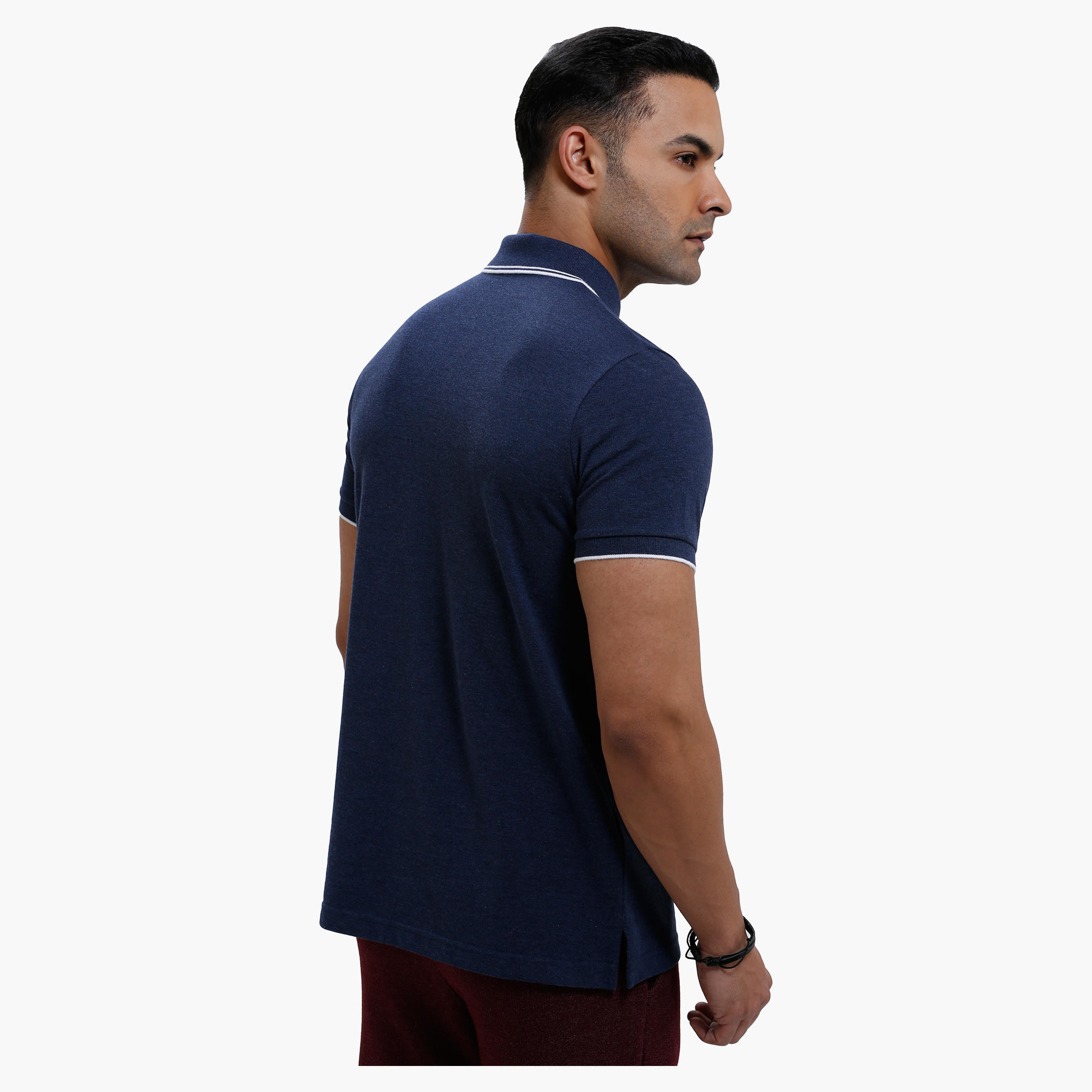 Polo Neck T-Shirt with Short Sleeves in Slim Fit-men-clothing-tshirtsandpolos-polos-image-2