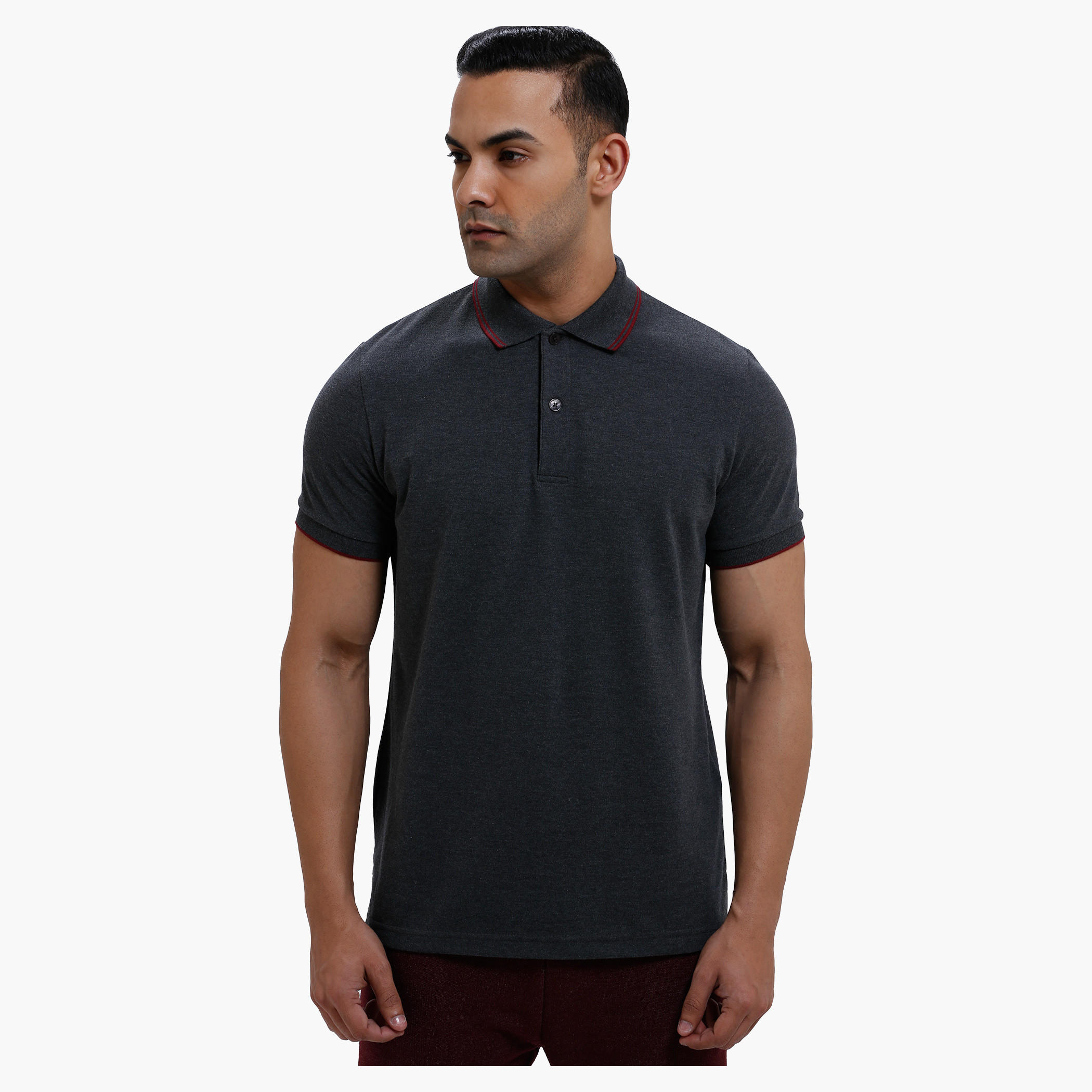 Polo Neck T-Shirt with Short Sleeves in Slim Fit-men-clothing-tshirtsandpolos-polos-image-6