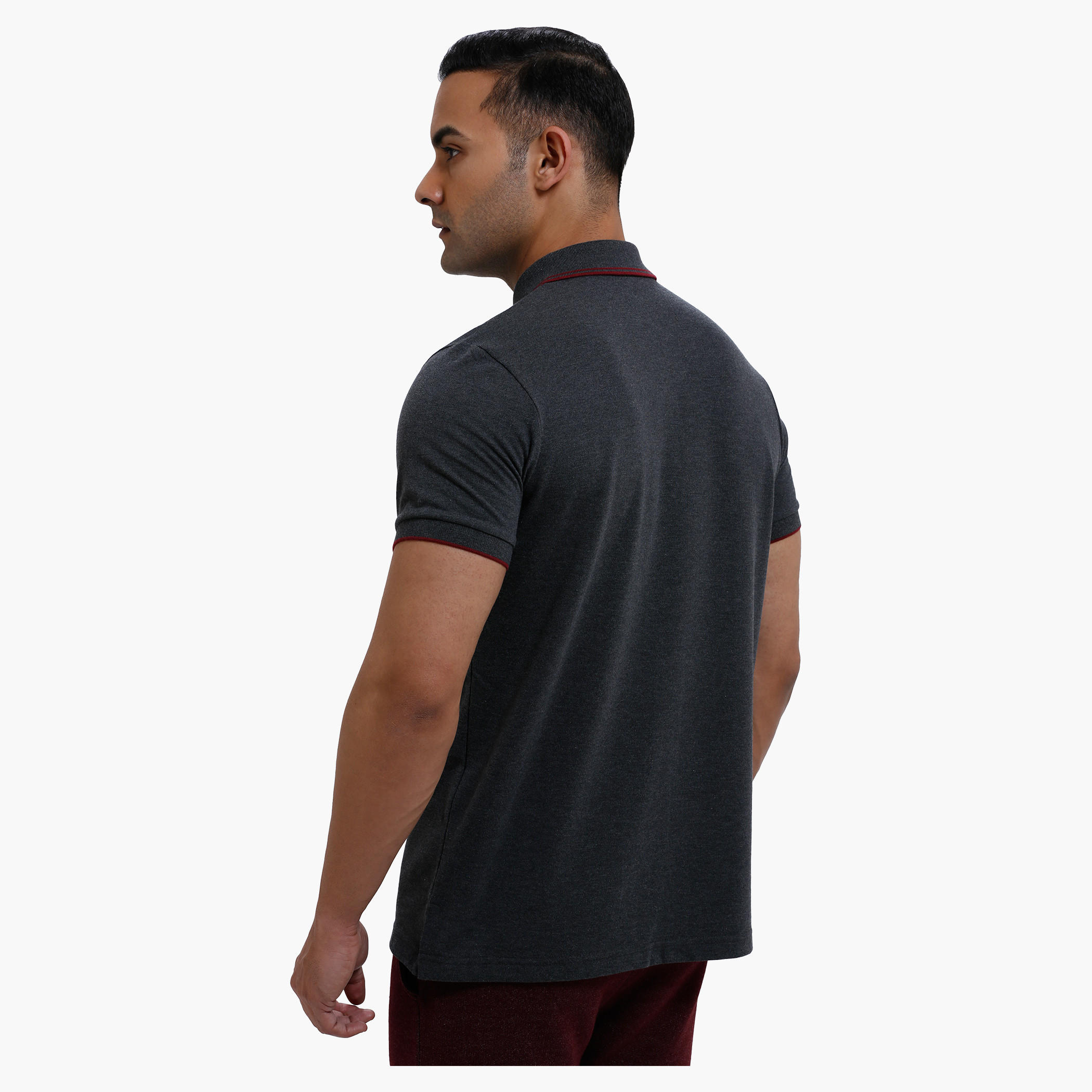 Polo Neck T-Shirt with Short Sleeves in Slim Fit-men-clothing-tshirtsandpolos-polos-image-7