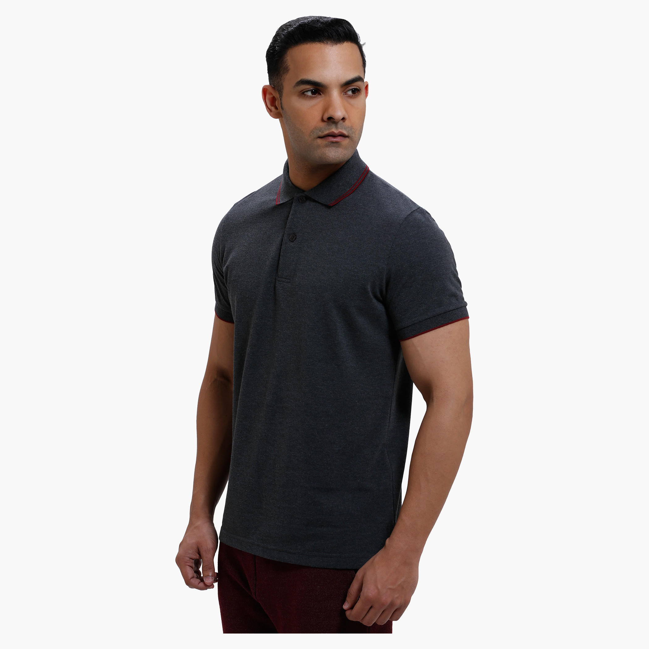 Polo Neck T-Shirt with Short Sleeves in Slim Fit-men-clothing-tshirtsandpolos-polos-image-8