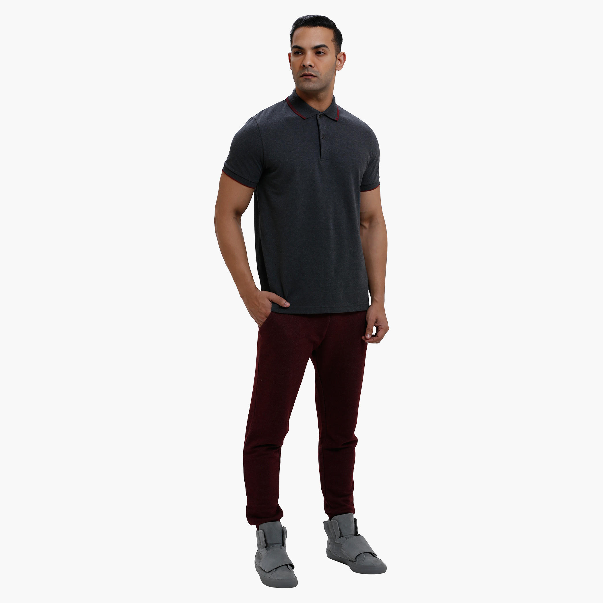 Polo Neck T-Shirt with Short Sleeves in Slim Fit-men-clothing-tshirtsandpolos-polos-image-10