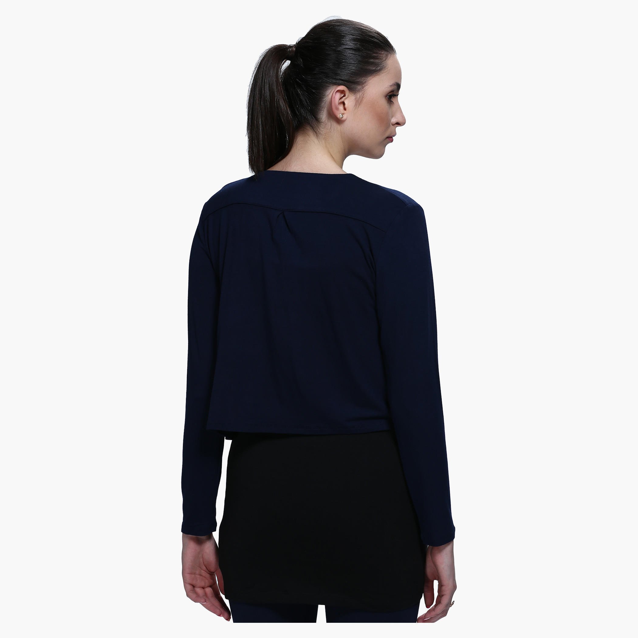 Long Sleeves Bolero Jacket with Pleats-women-winterwear-cardigansandjumpers-cardigans-image-2