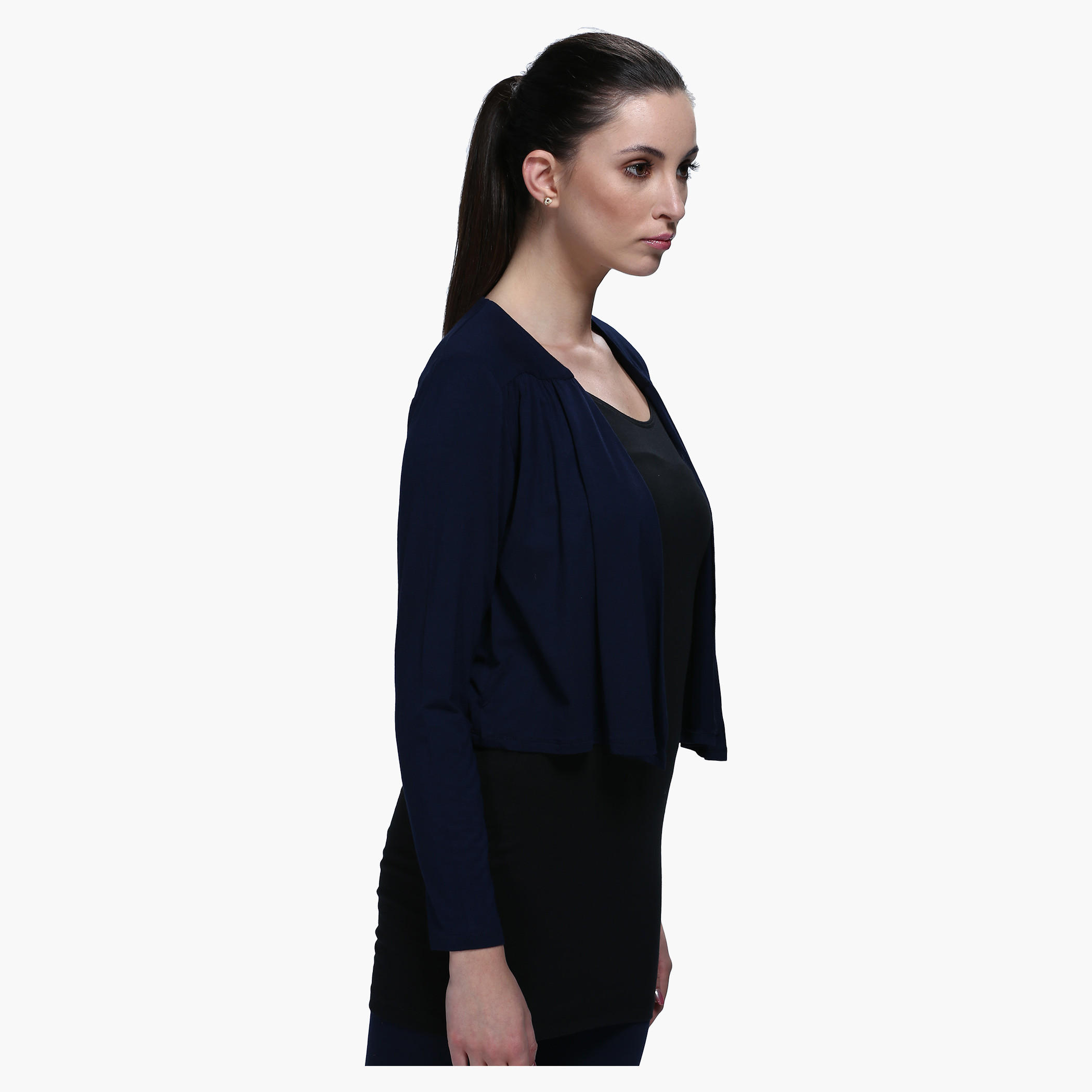 Long Sleeves Bolero Jacket with Pleats-women-winterwear-cardigansandjumpers-cardigans-image-3