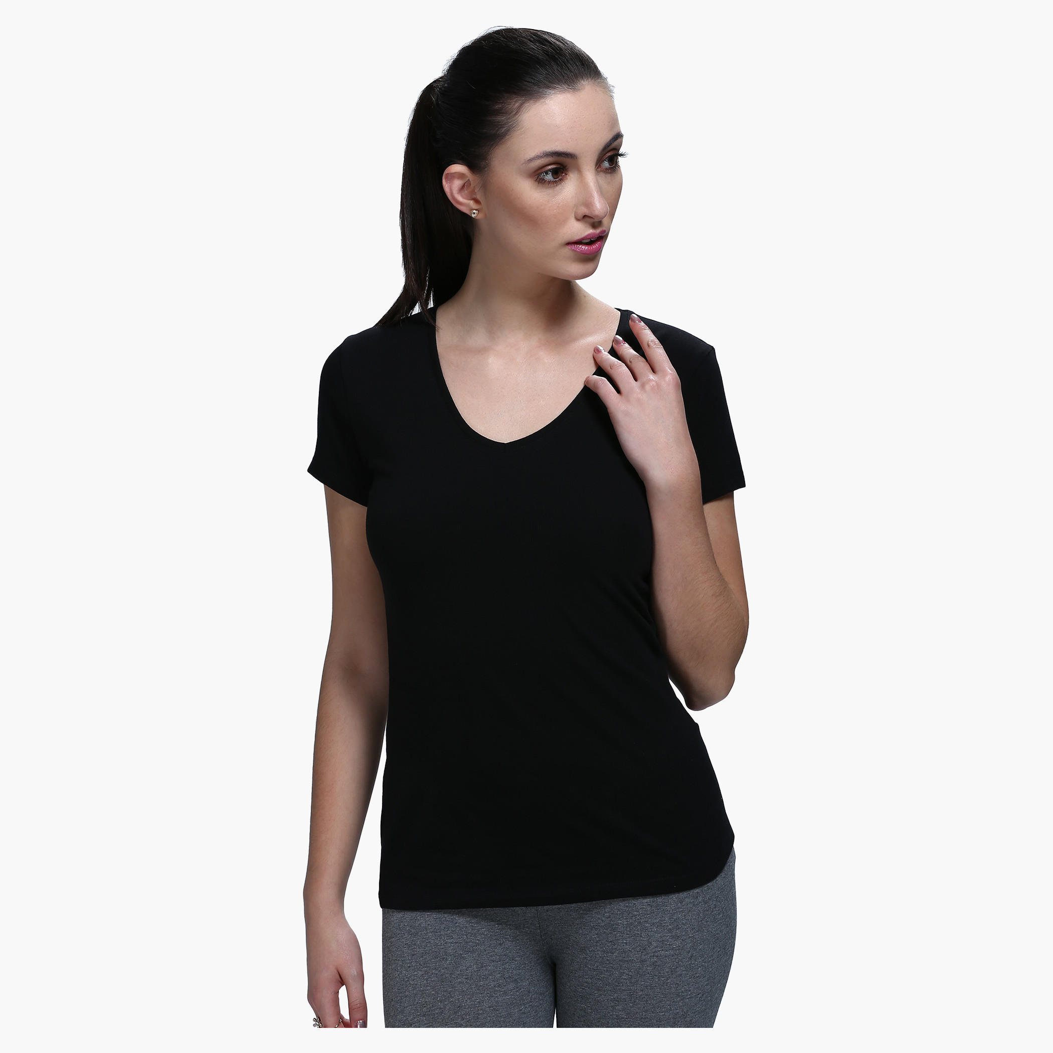Short Sleeves V-Neck T-Shirt-women-clothing-tshirts-image-1