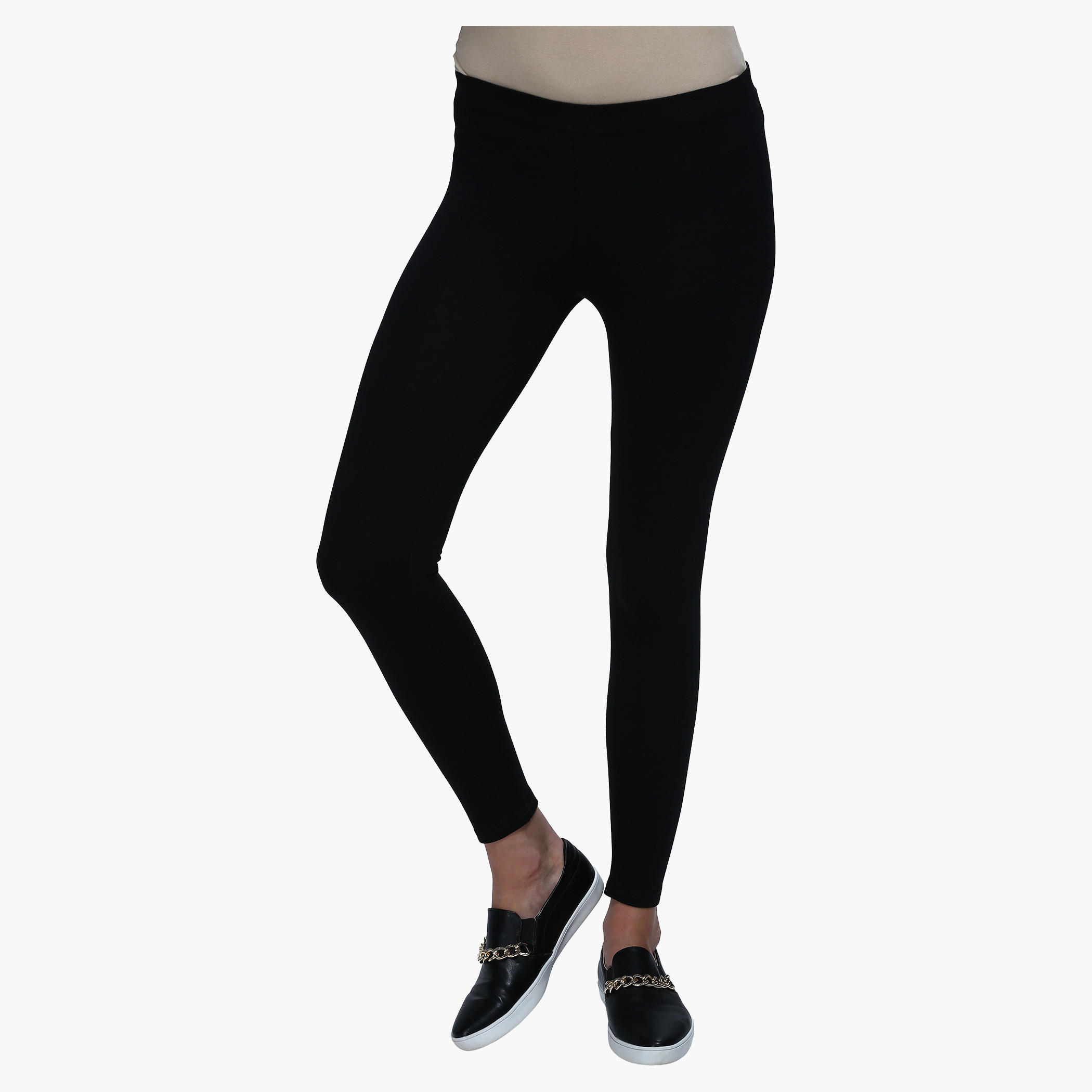 Full Length Leggings with Elasticised Waistband-women-clothing-bottoms-leggings-image-1