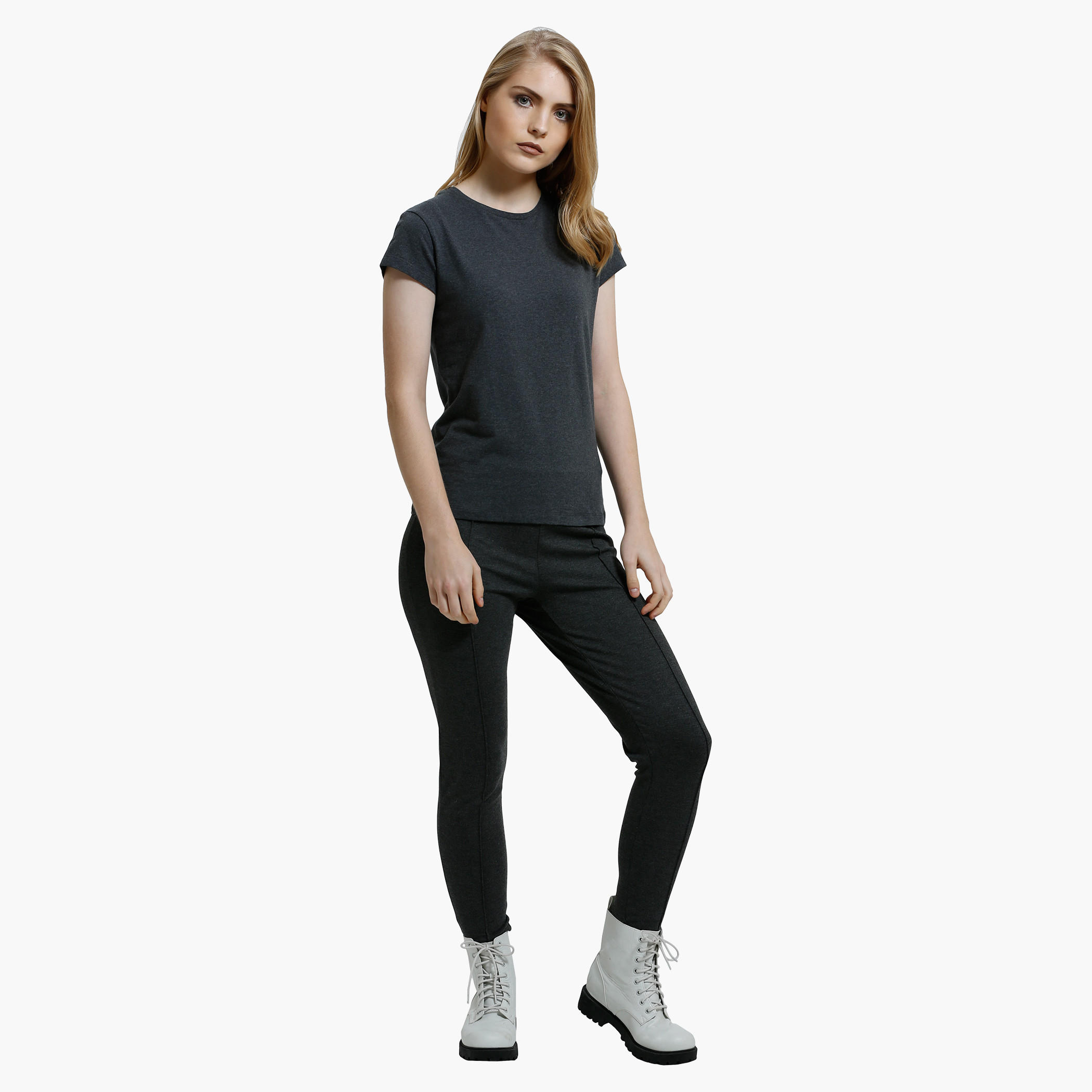 Round Neck T-Shirt with Short Sleeves in Regular Fit-women-clothing-tshirts-image-5