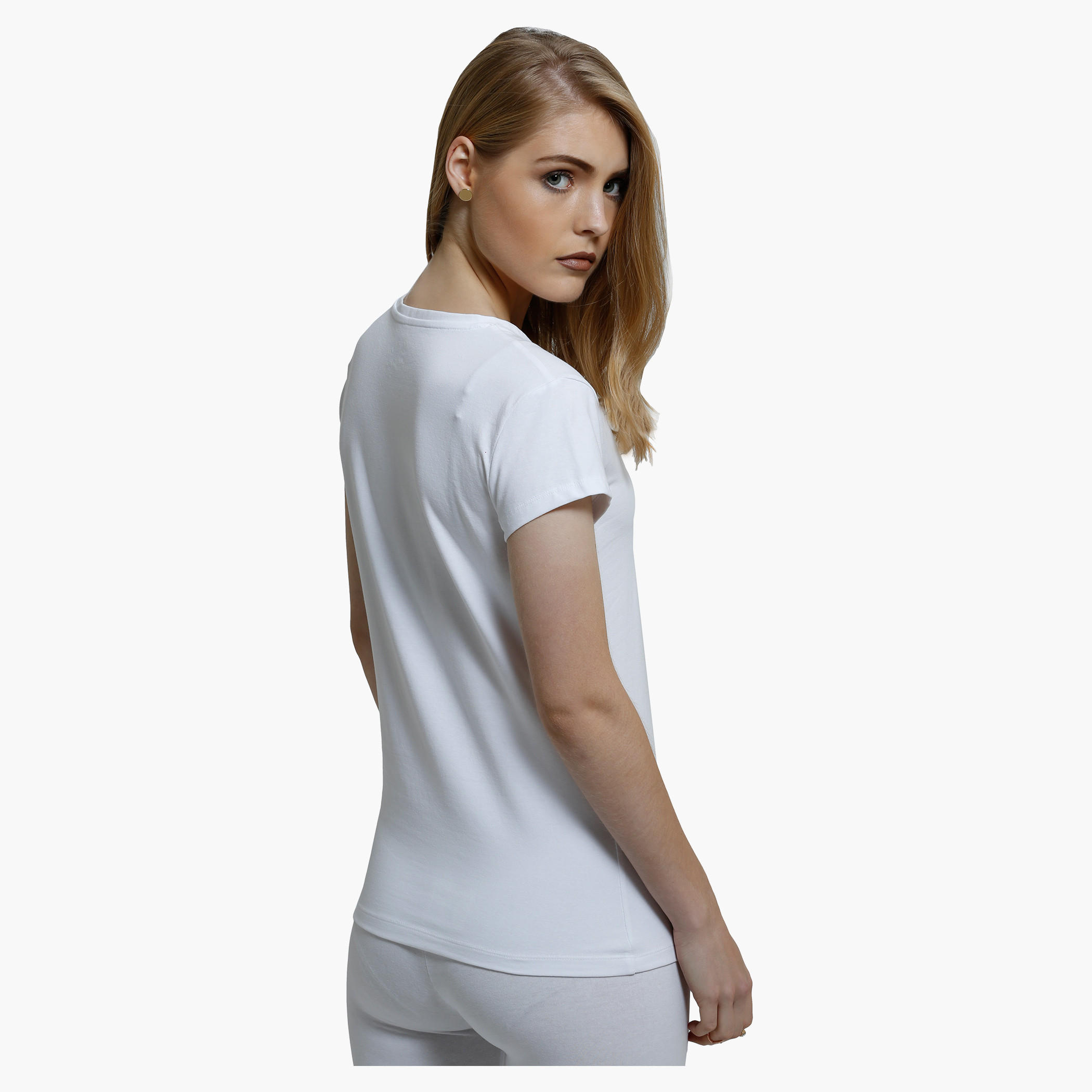 Round Neck T-Shirt with Short Sleeves in Regular Fit-women-clothing-tshirts-image-7